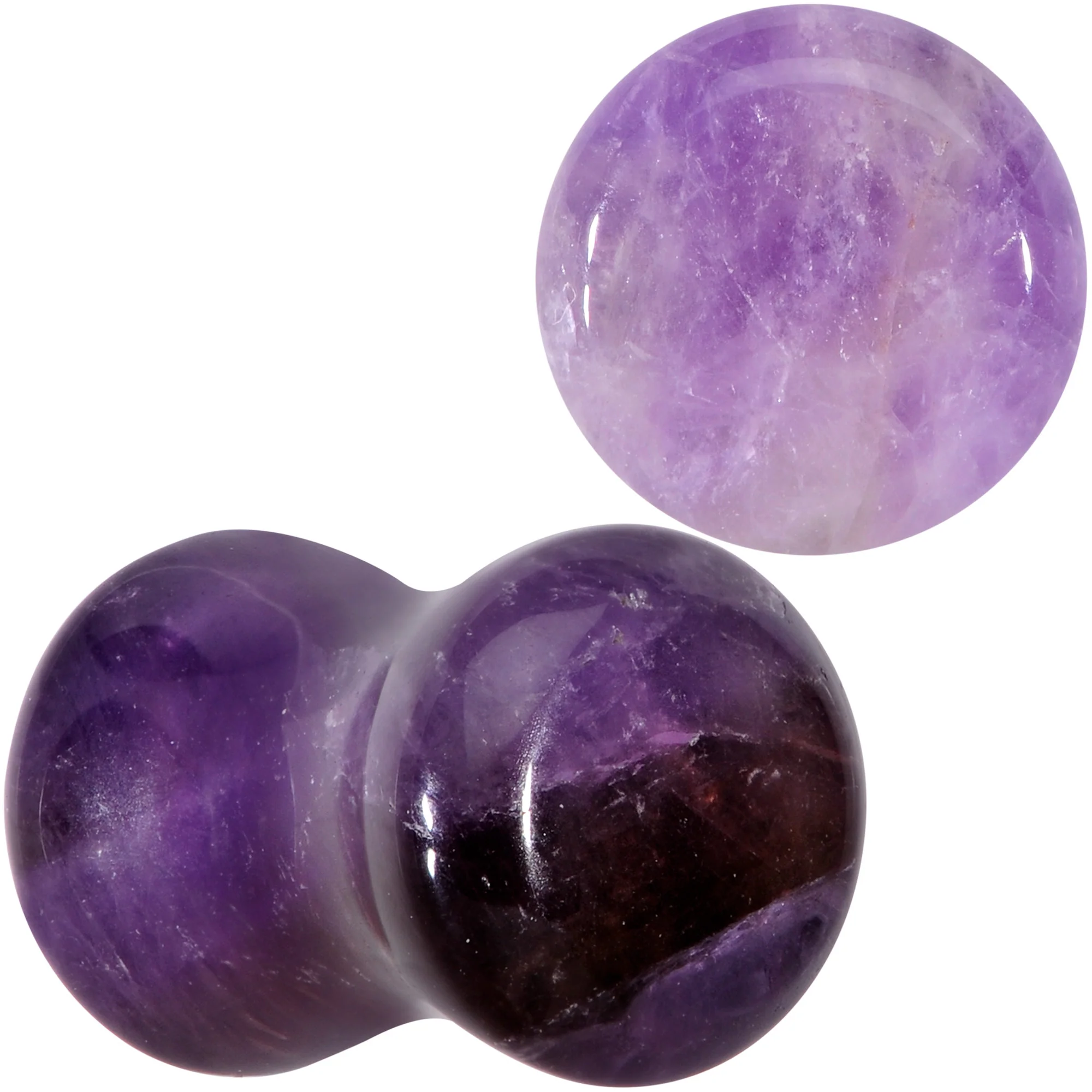 Natural Purple Amethyst Stone Saddle Plug Set - Image 6