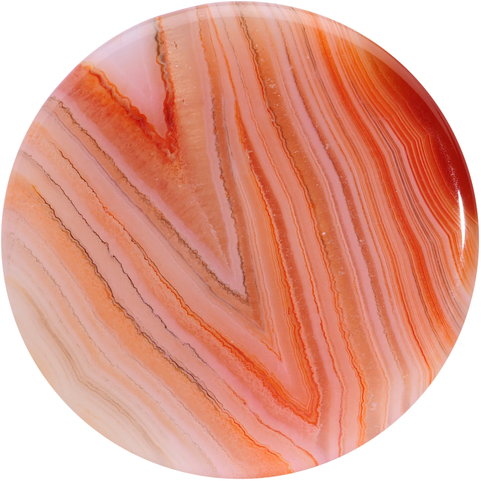 Natural Red Line Agate Stone Saddle Plug Set - Image 4