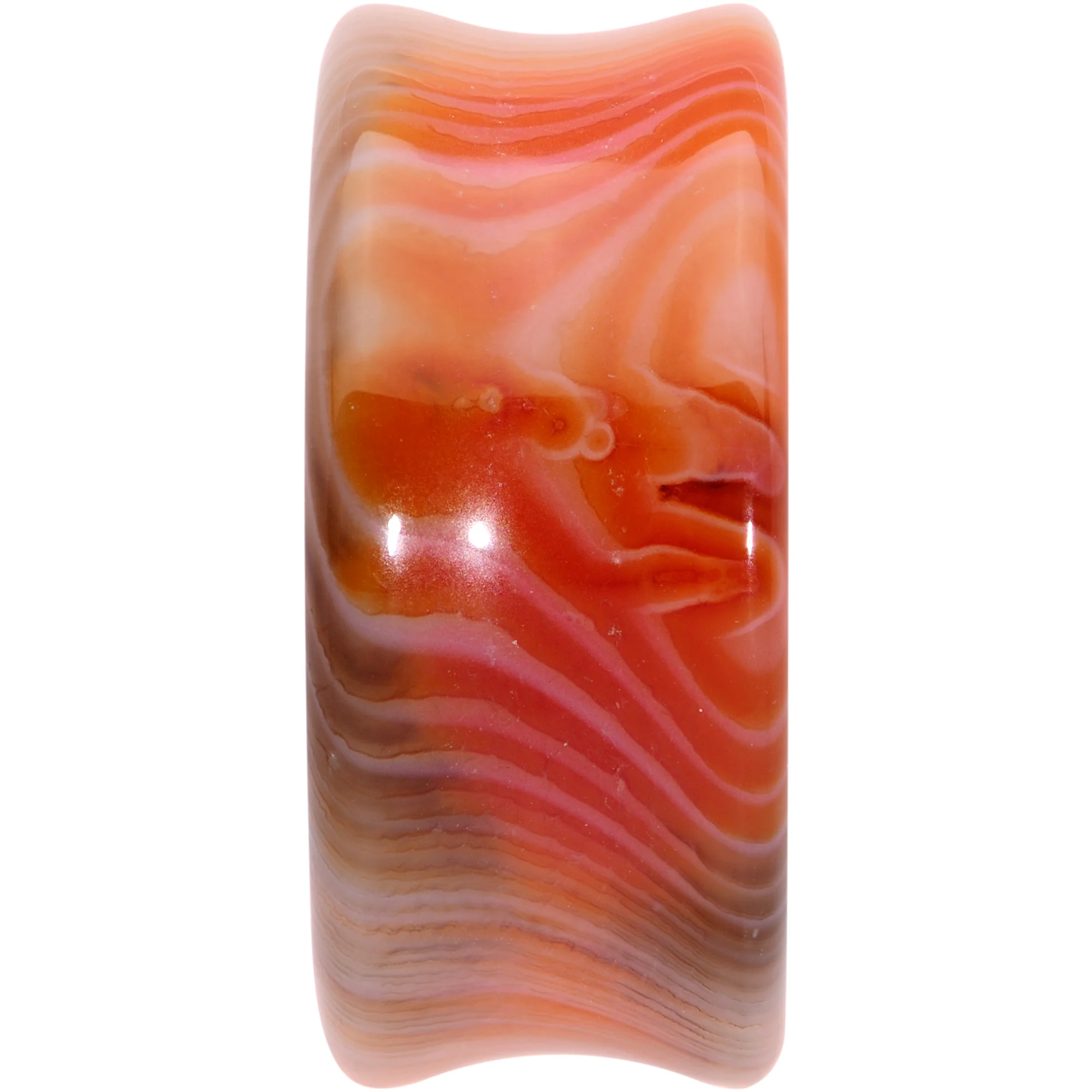 Natural Red Line Agate Stone Saddle Plug Set - Image 6