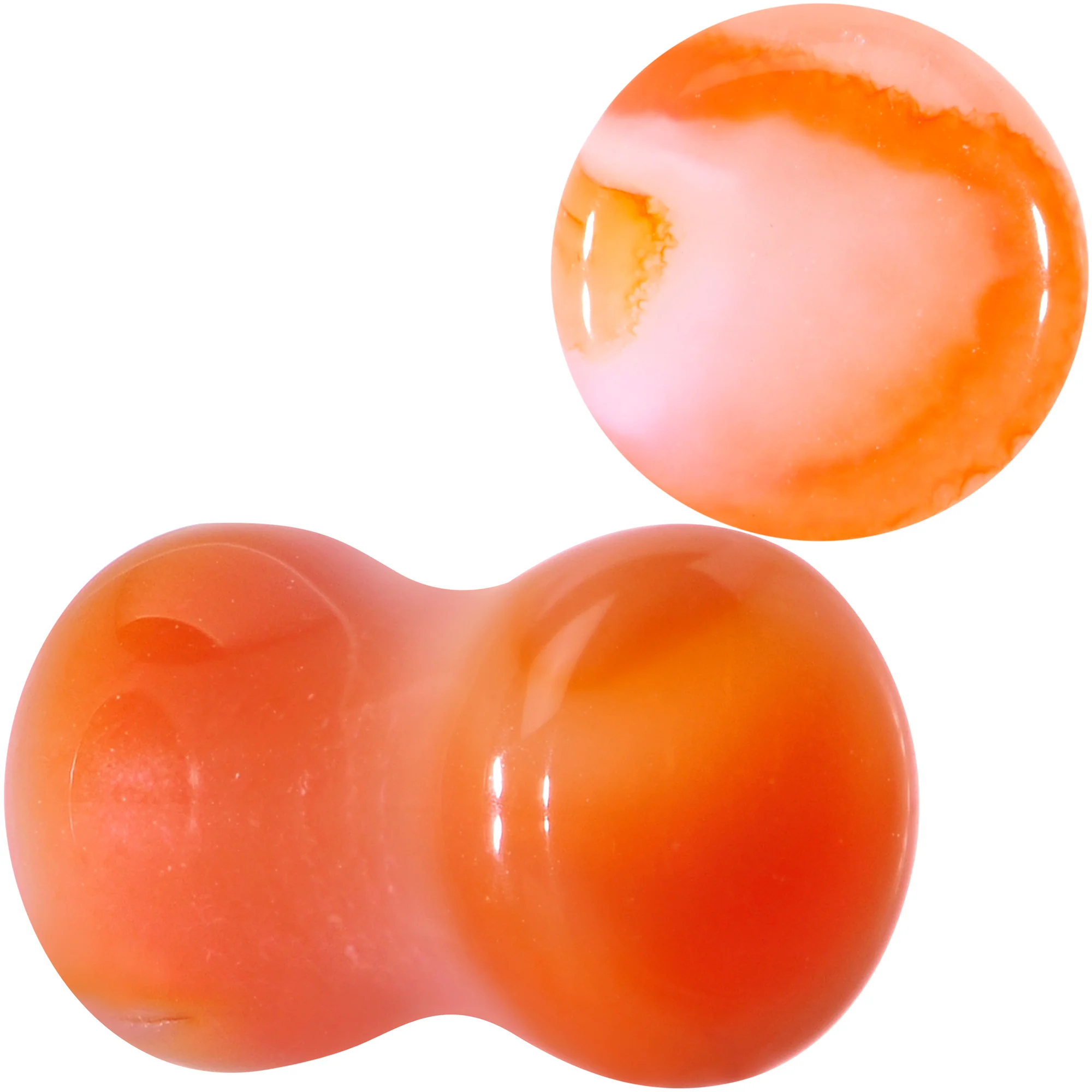 Natural Red Line Agate Stone Saddle Plug Set - Image 9