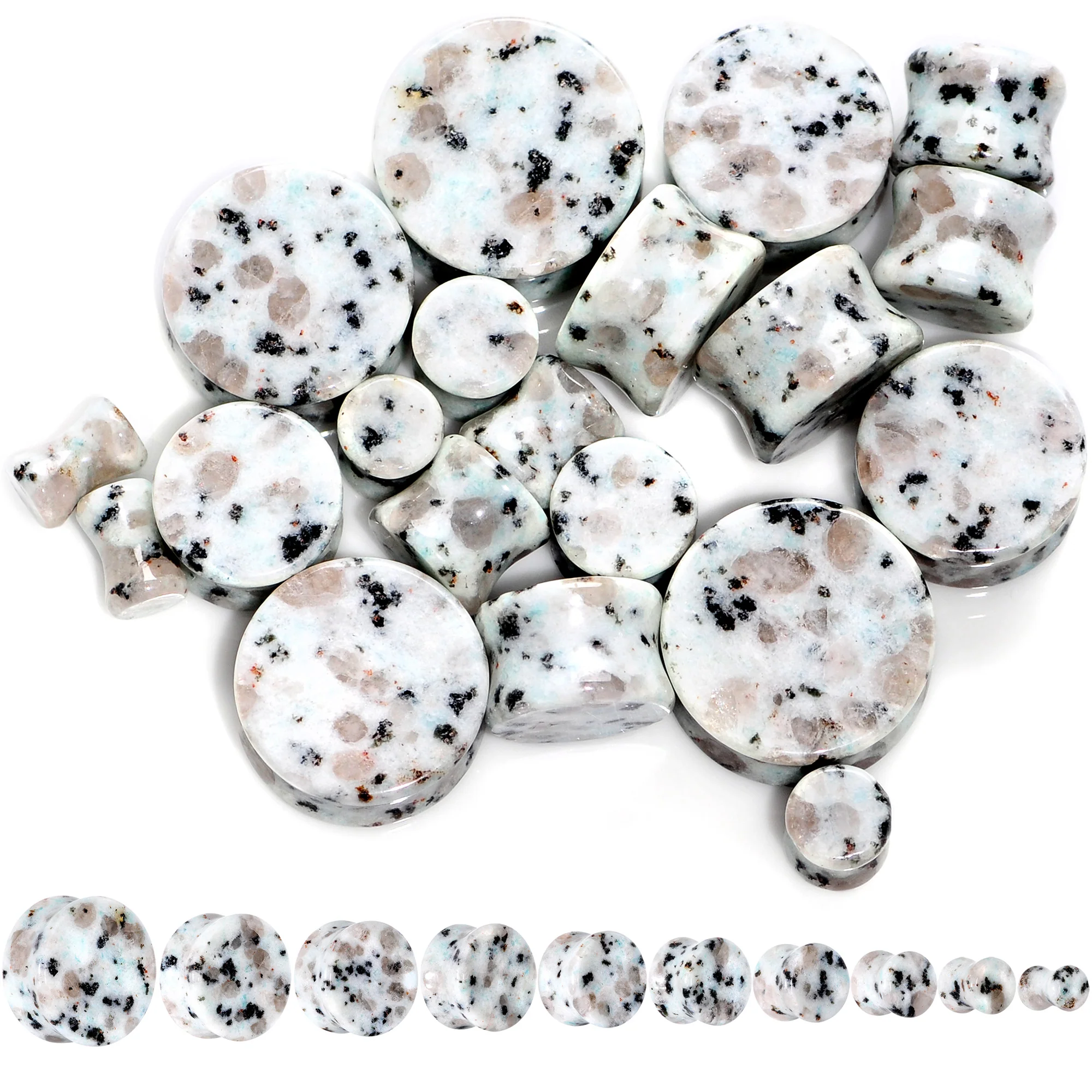 Natural Tianshan Jade Stone Saddle Plug Set