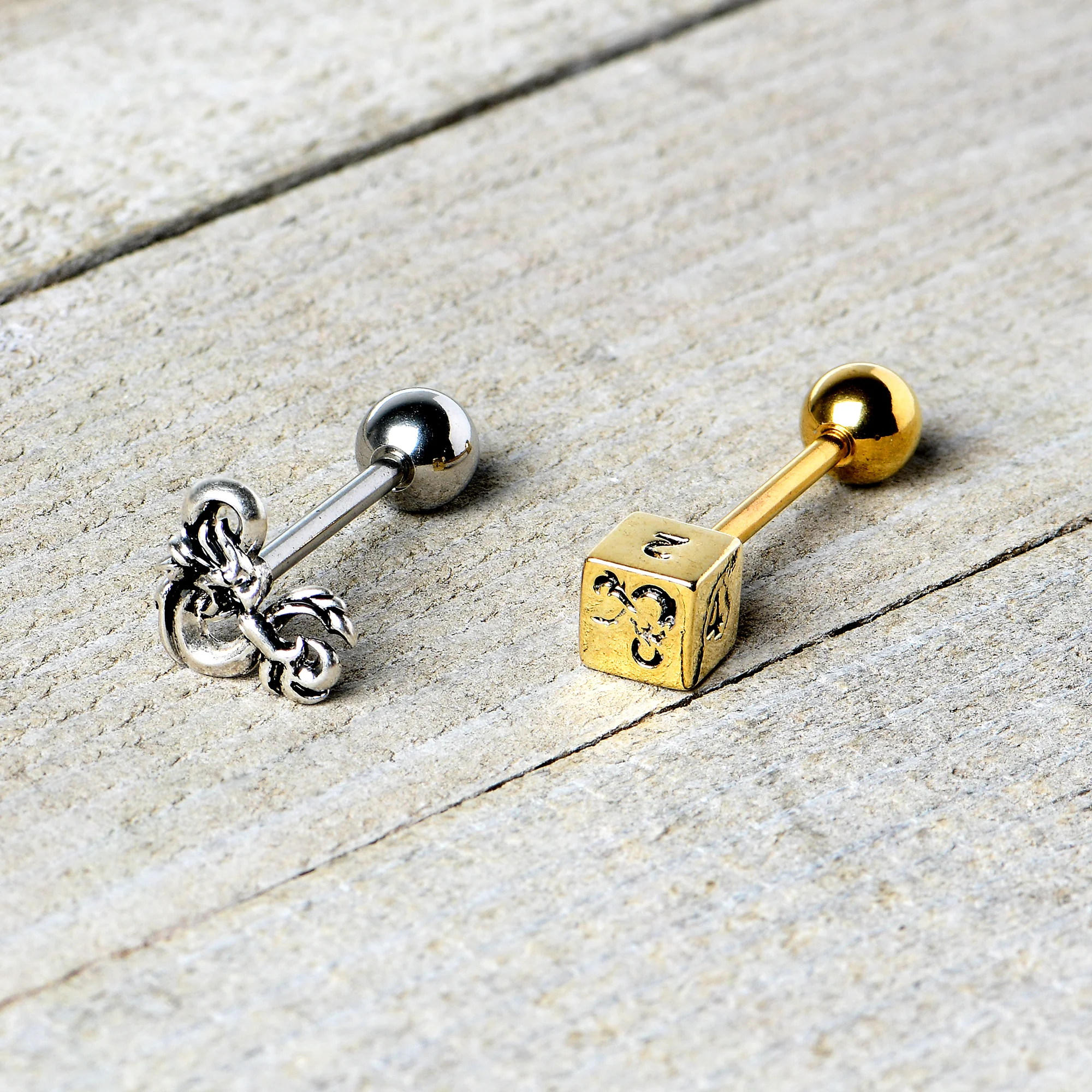 Officially Licensed Dungeons & Dragons Dice Barbell Tongue Ring  Set of 2 - Image 6