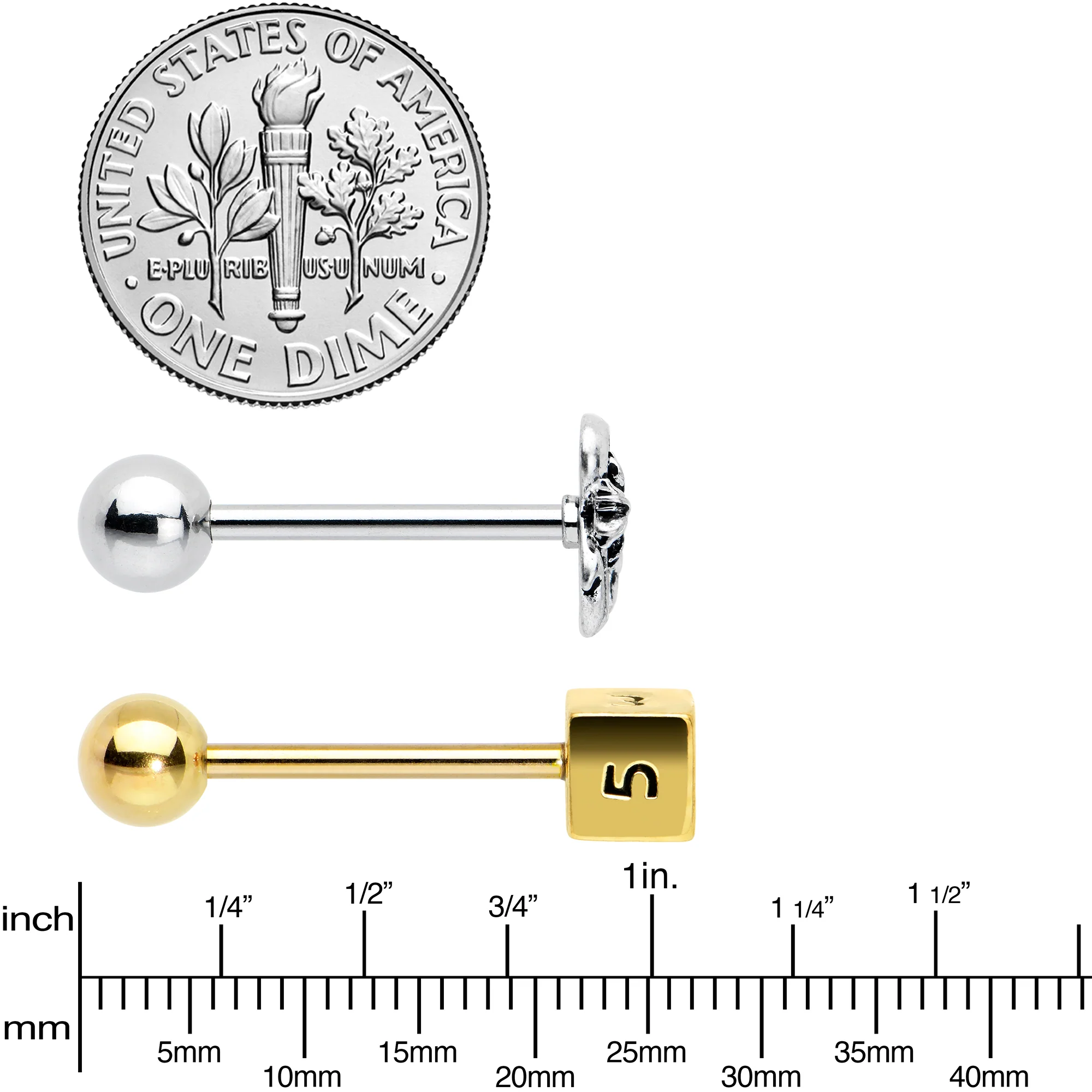 Officially Licensed Dungeons & Dragons Dice Barbell Tongue Ring  Set of 2 - Image 7