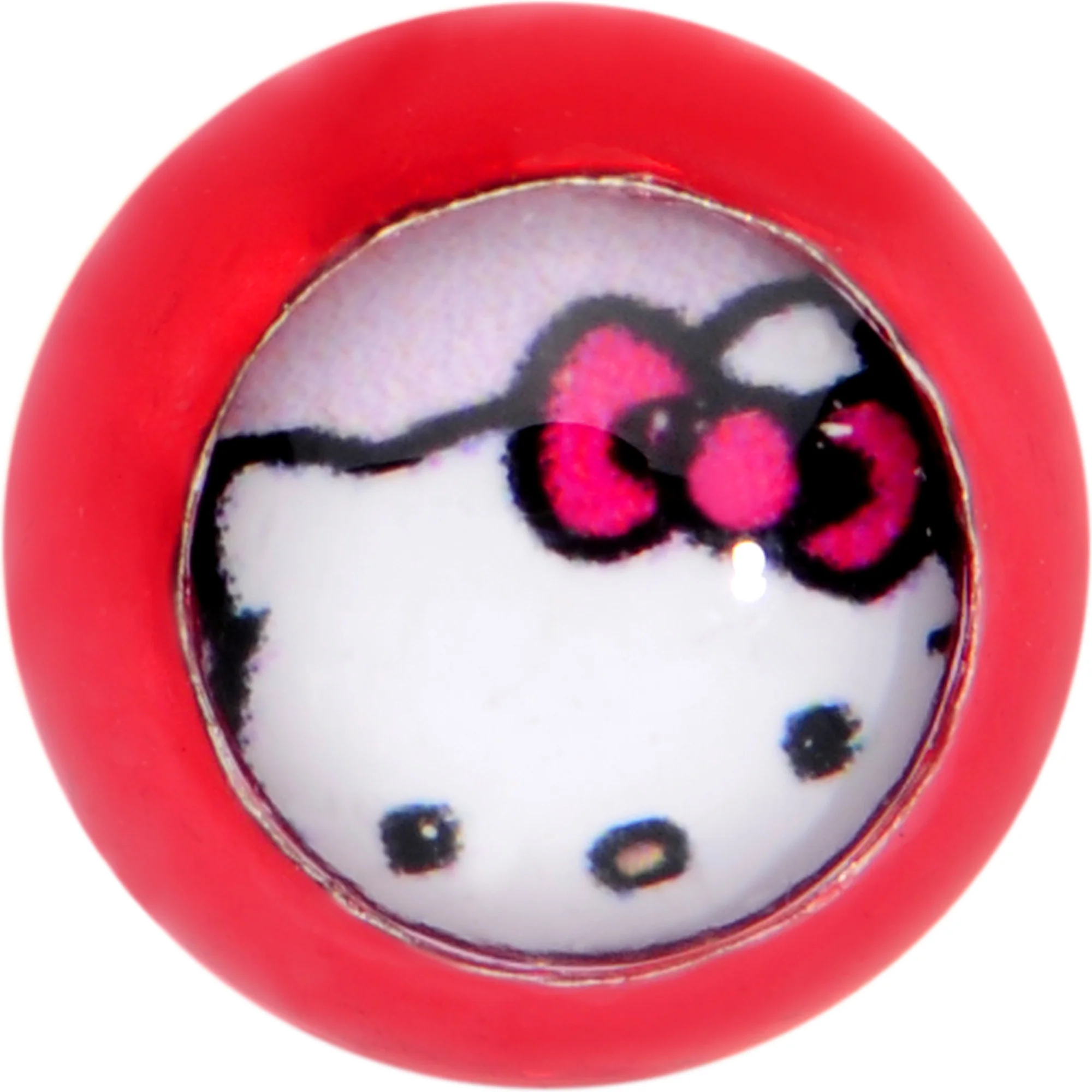 Officially Licensed Hello Kitty Cat Red Anodized Cartilage Tragus Earring - Image 2