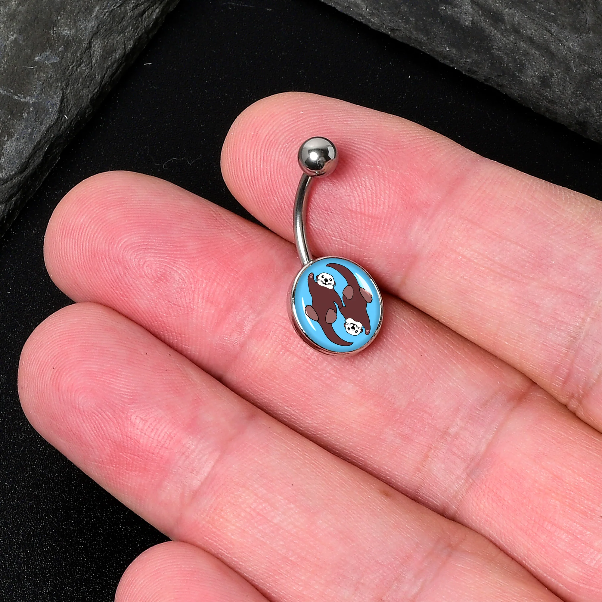 Oh My Otters Animal Belly Ring by Onyx O - Image 2