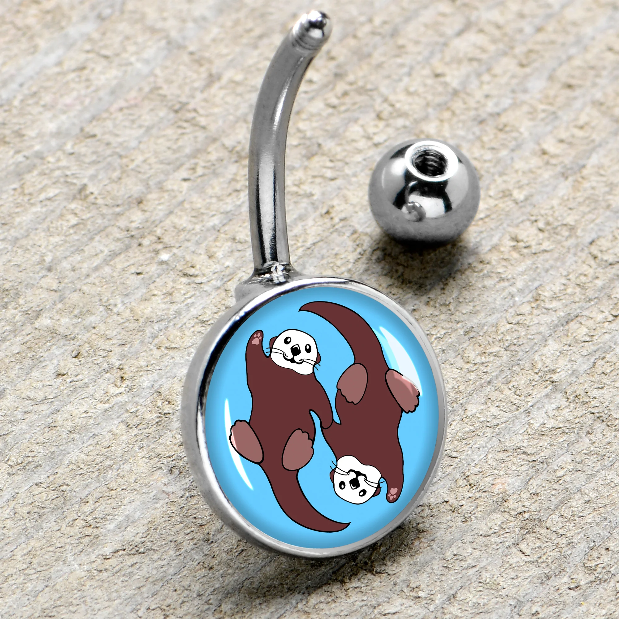 Oh My Otters Animal Belly Ring by Onyx O - Image 4