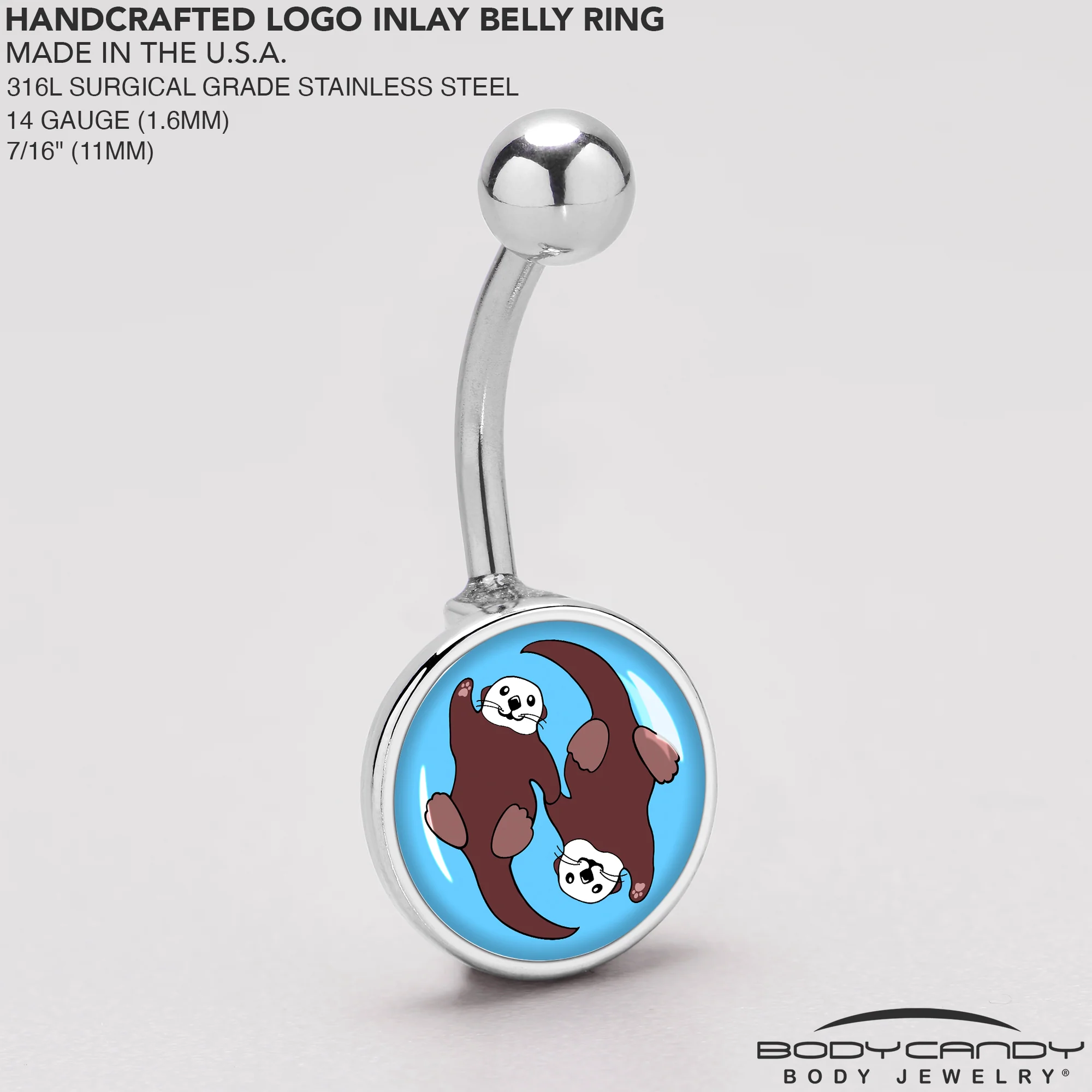 Oh My Otters Animal Belly Ring by Onyx O - Image 5
