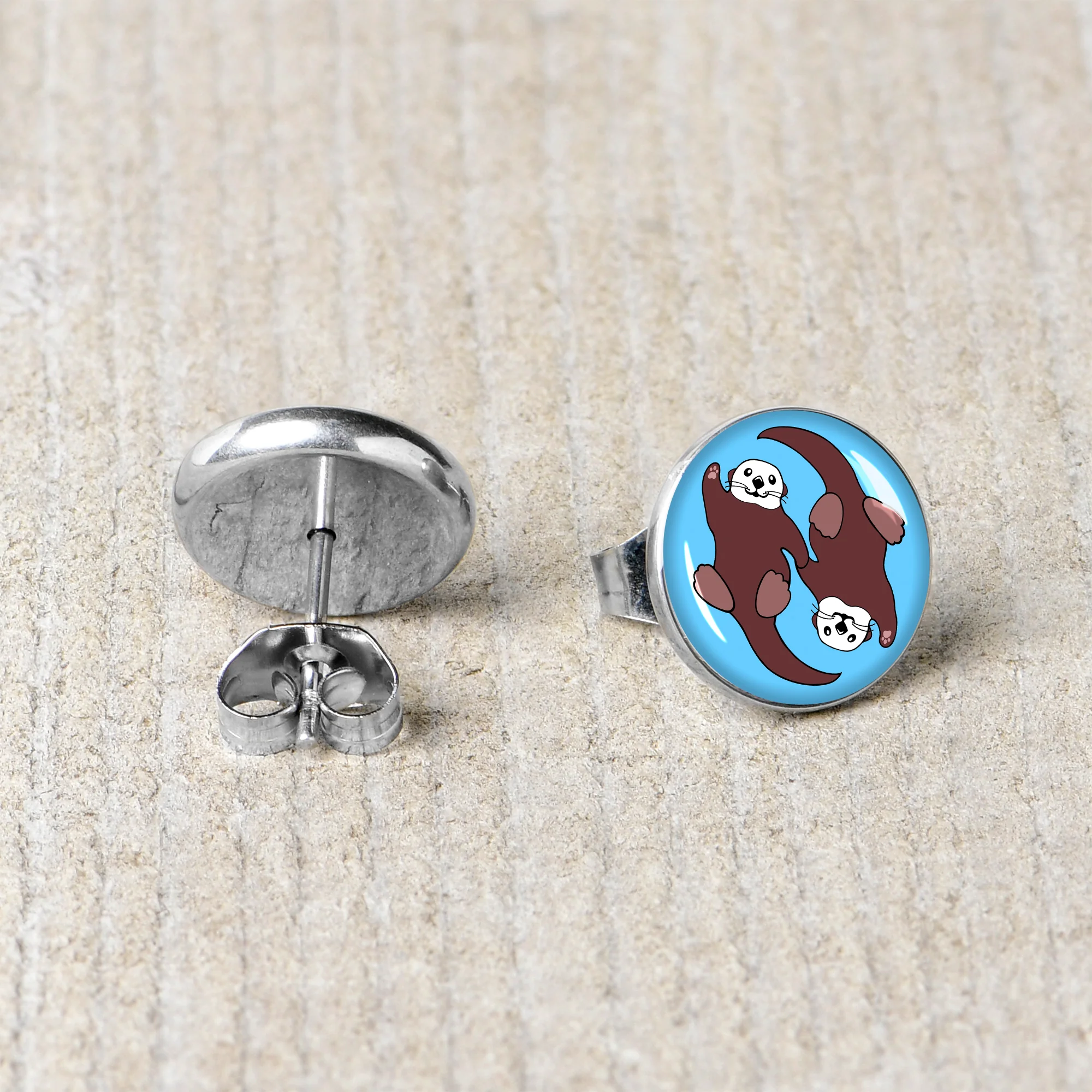 Oh My Otters Animal Stud Earrings by Onyx O - Image 5