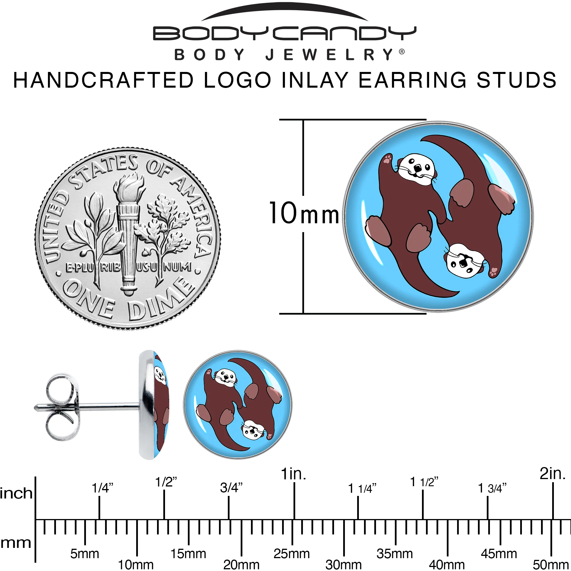 Oh My Otters Animal Stud Earrings by Onyx O - Image 6