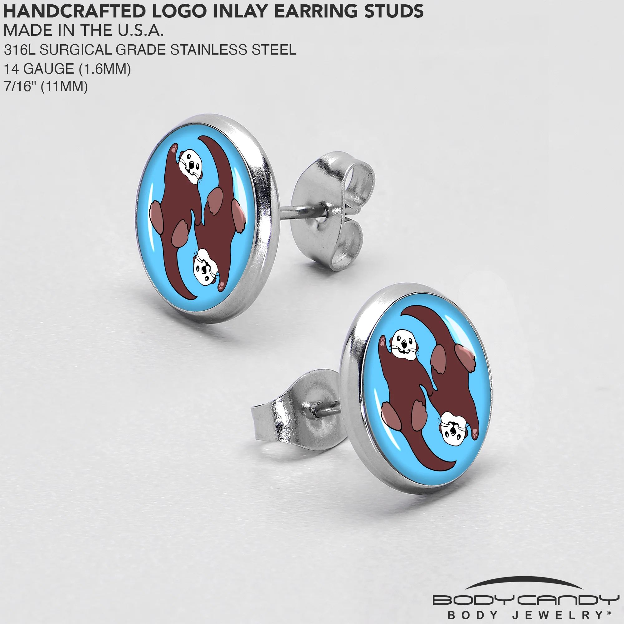 Oh My Otters Animal Stud Earrings by Onyx O - Image 7