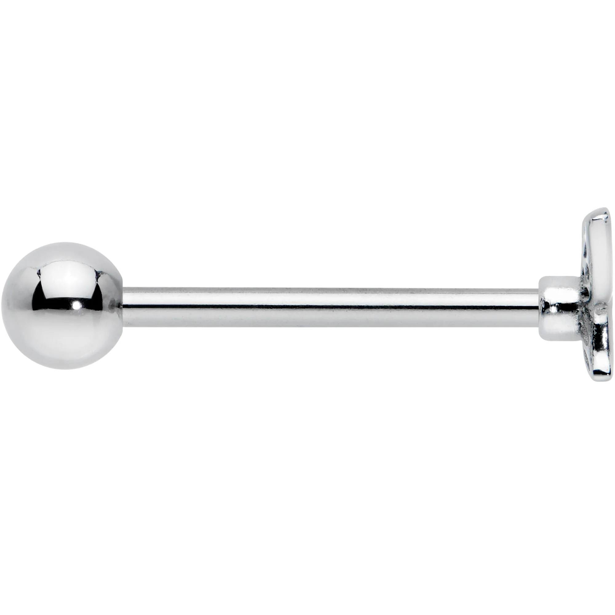 Open Wings Airy Butterfly Barbell Tongue Ring - Image 3