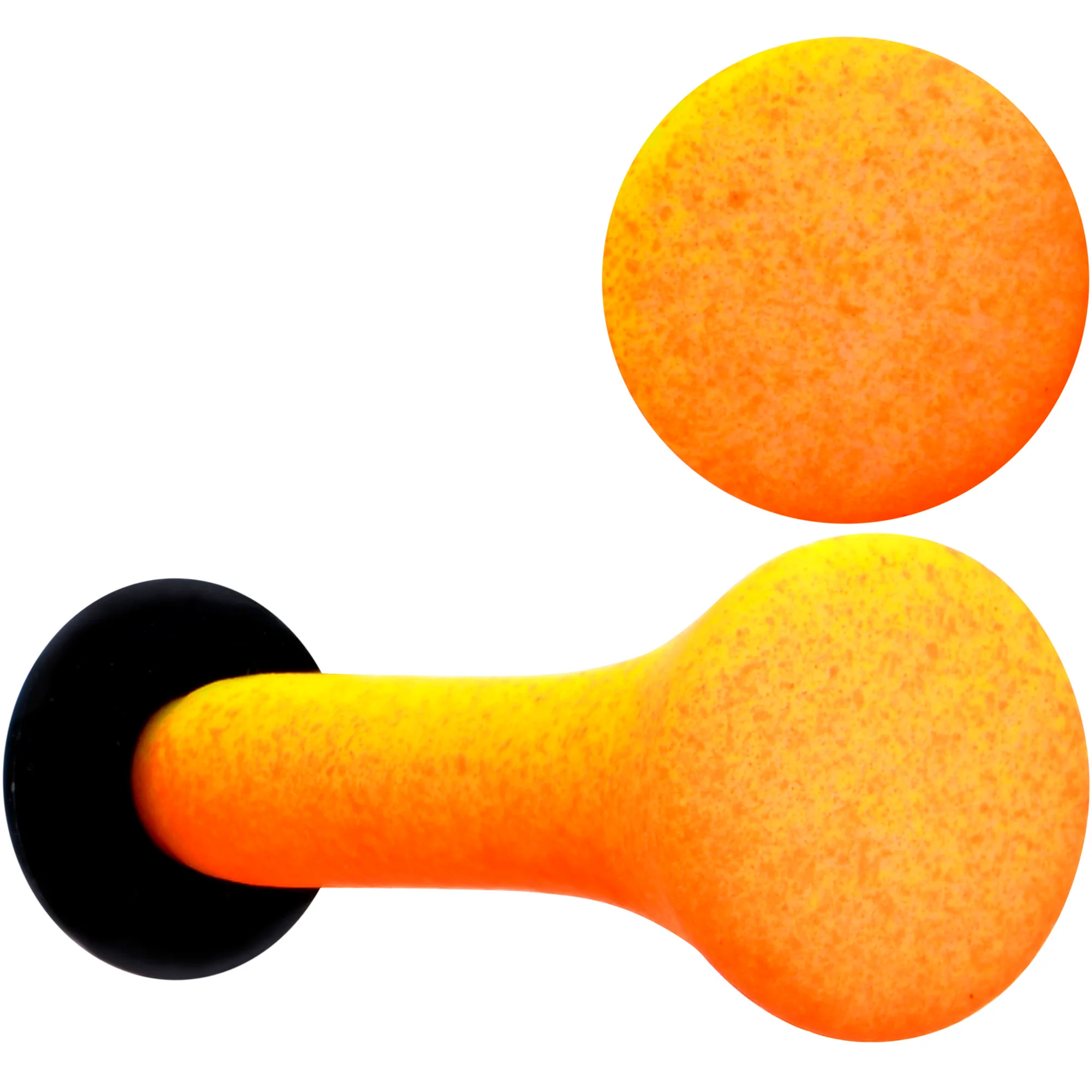 Orange Yellow Ombre Matte Acrylic Single Flare Plug Set Sizes 2mm-12mm - Image 6