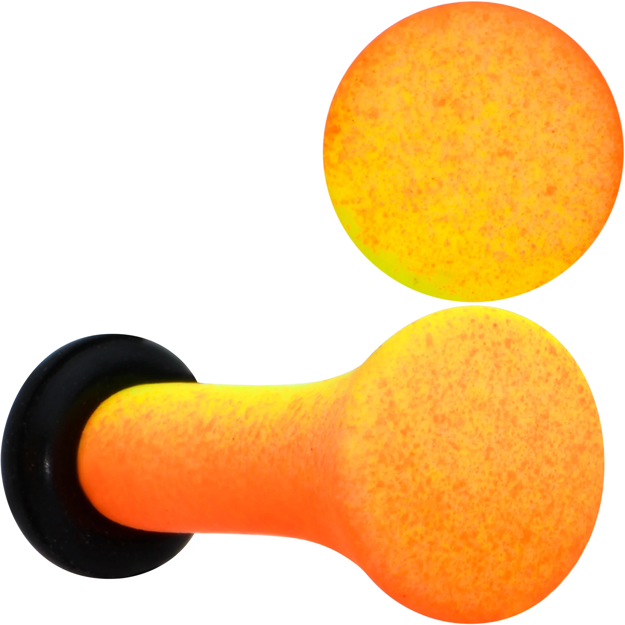 Orange Yellow Ombre Matte Acrylic Single Flare Plug Set Sizes 2mm-12mm - Image 7