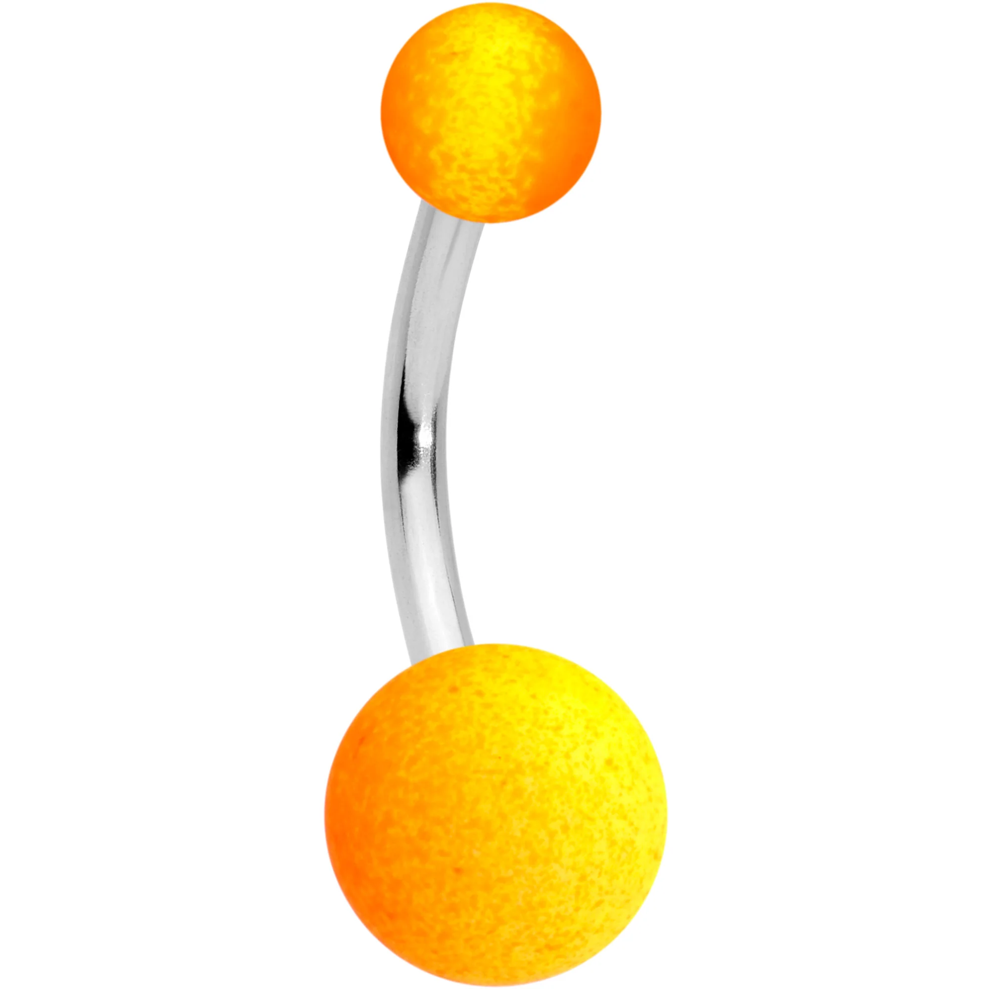Orange Yellow Ombre Soft Finish Belly Ring