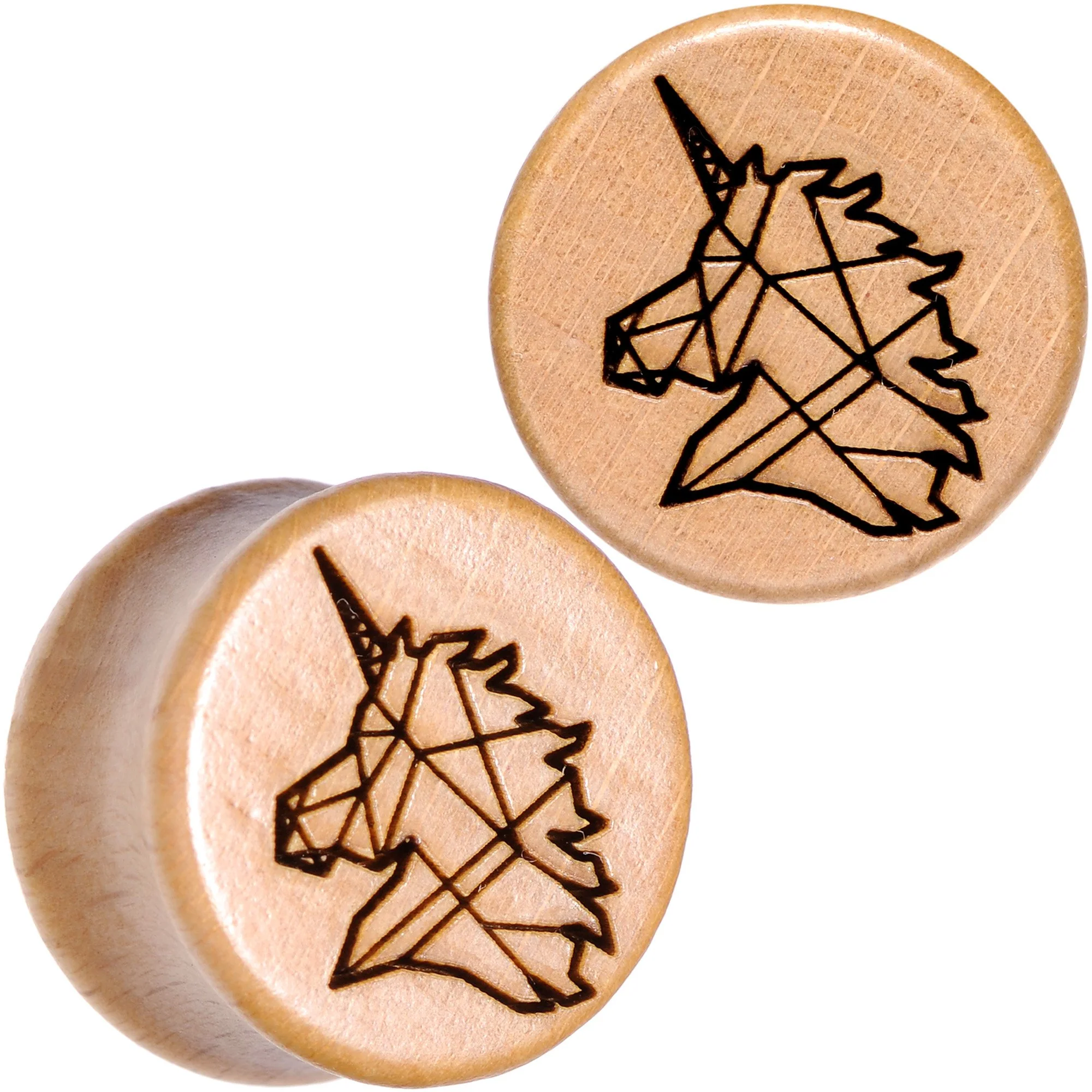 Organic Beechwood Geometric Unicorn Saddle Plug Set 0G to 25mm - Image 10