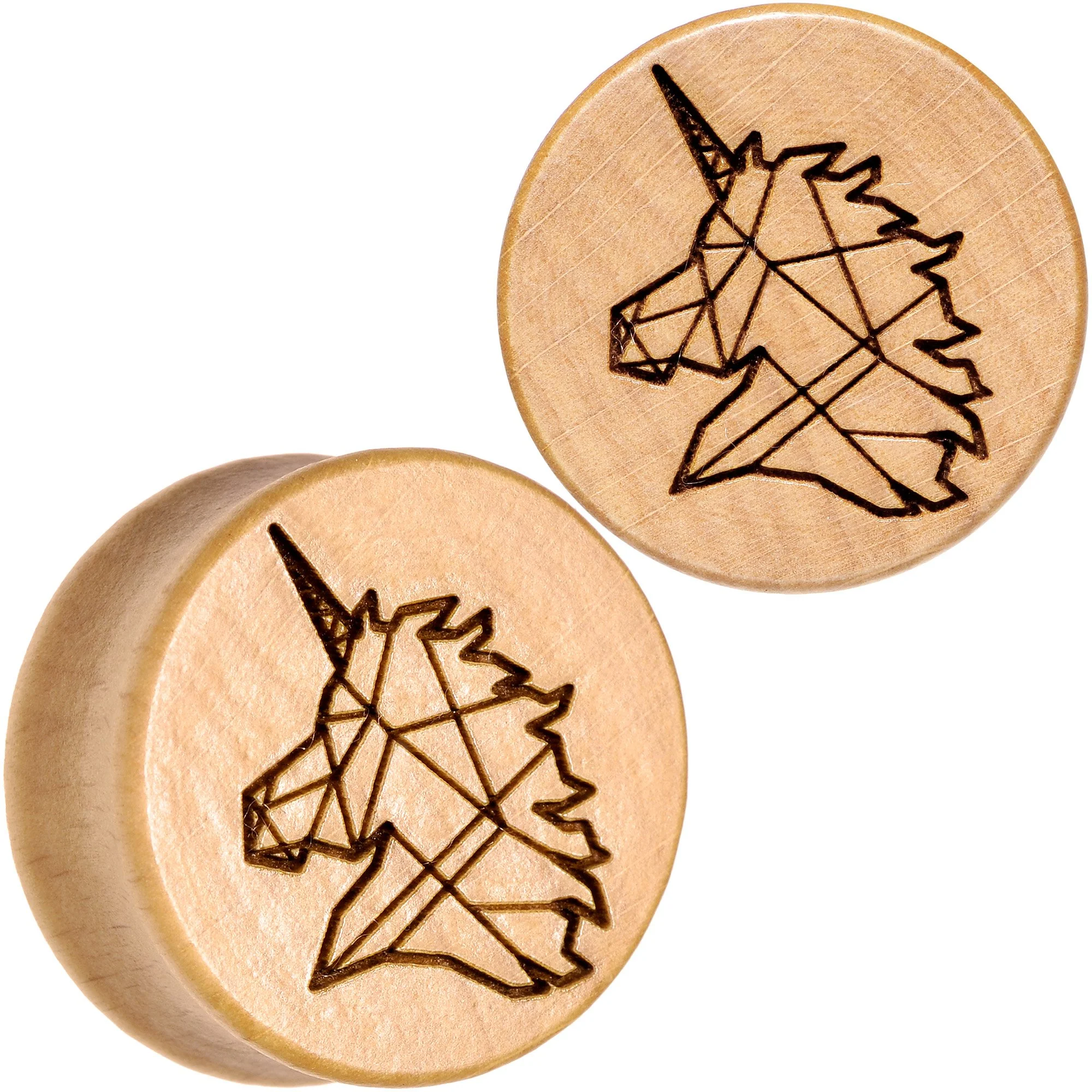 Organic Beechwood Geometric Unicorn Saddle Plug Set 0G to 25mm - Image 13