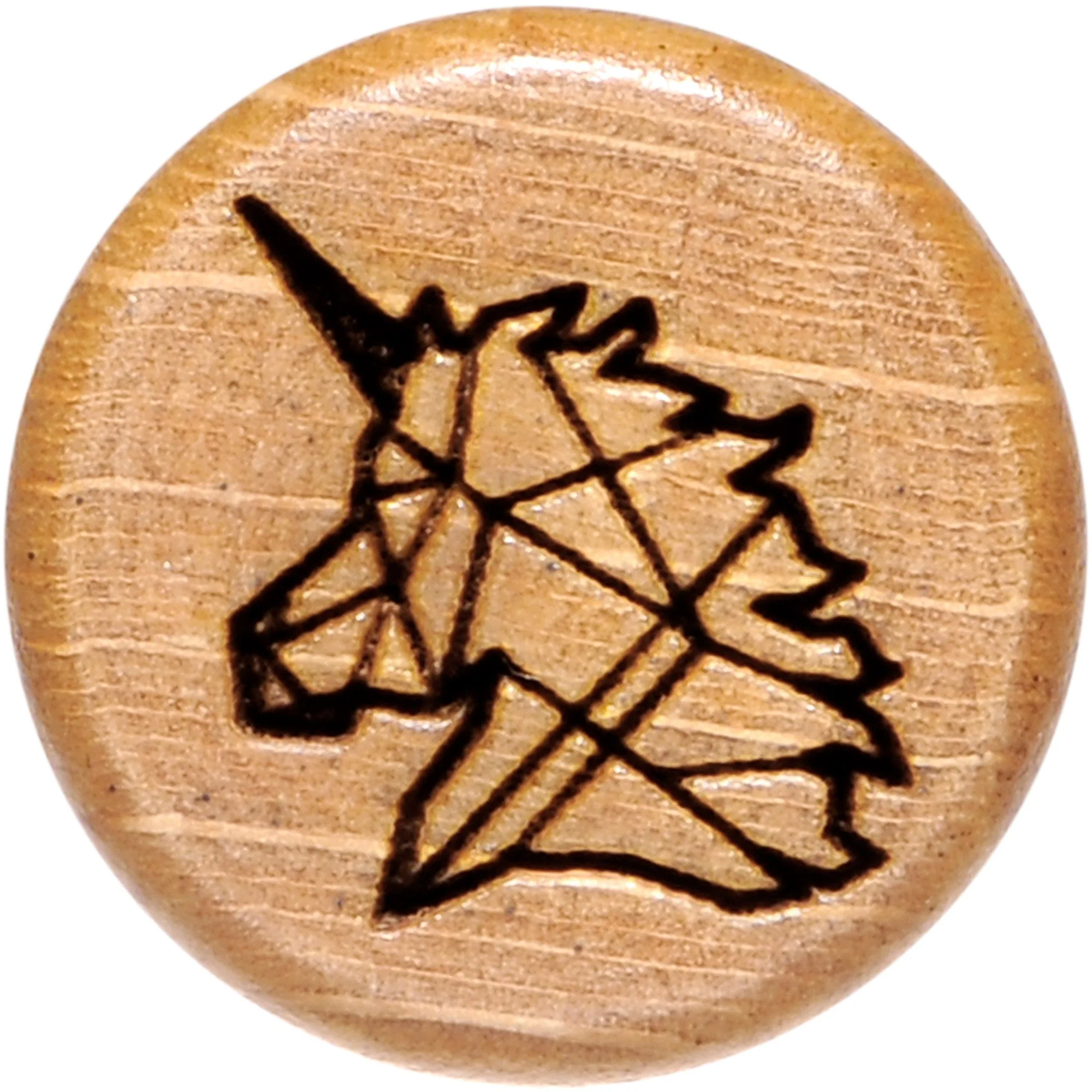 Organic Beechwood Geometric Unicorn Saddle Plug Set 0G to 25mm - Image 4