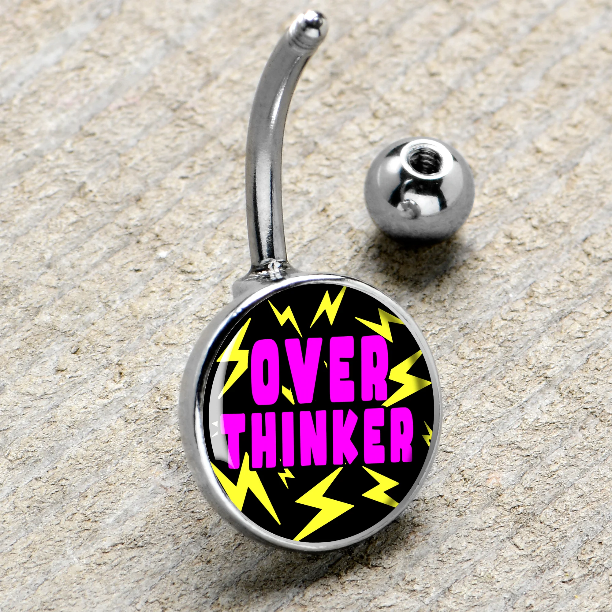 Over Thinker Impact Belly Ring by Onyx O - Image 4
