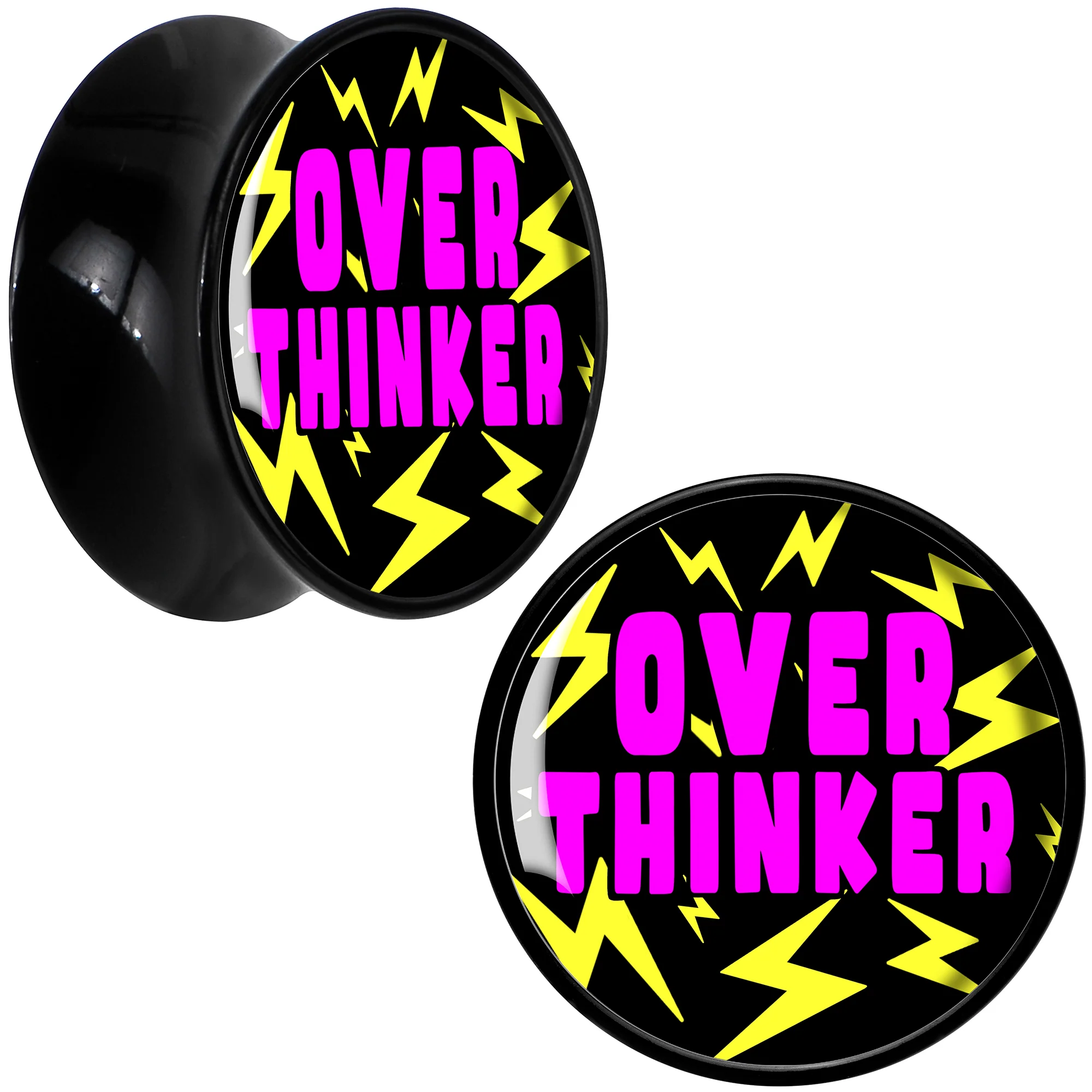 Over Thinker Impact Black Acrylic Saddle Plug Set by Onyx O - Image 10