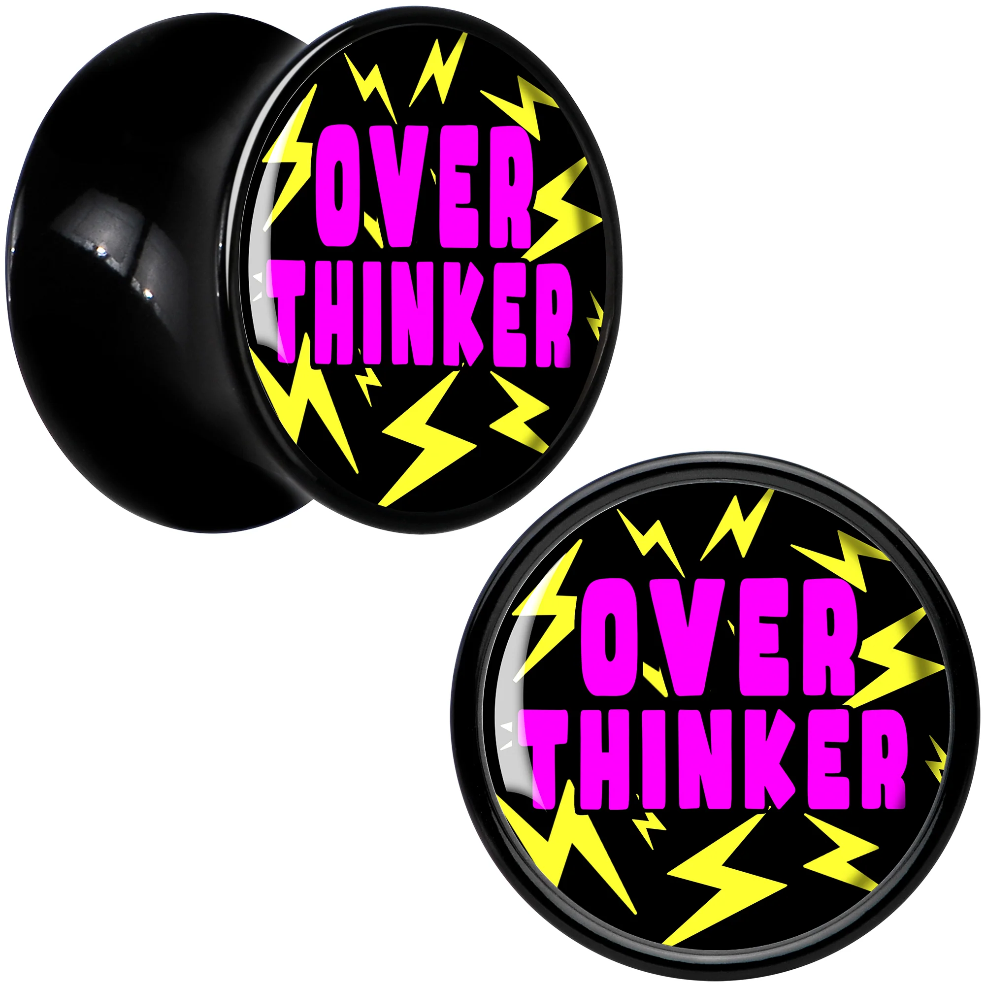 Over Thinker Impact Black Acrylic Saddle Plug Set by Onyx O - Image 5