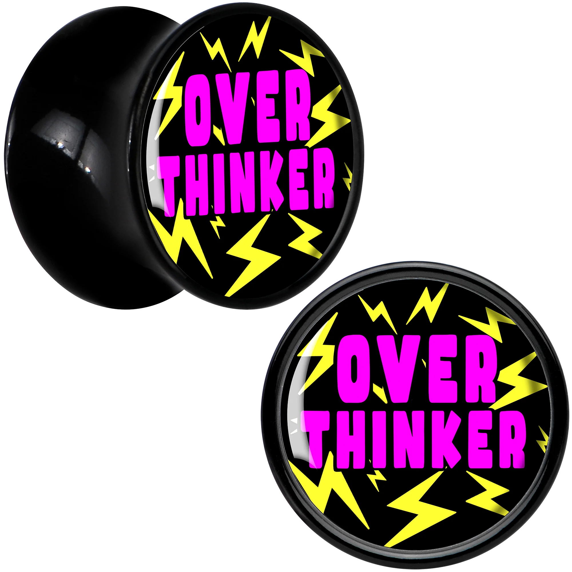 Over Thinker Impact Black Acrylic Saddle Plug Set by Onyx O - Image 6