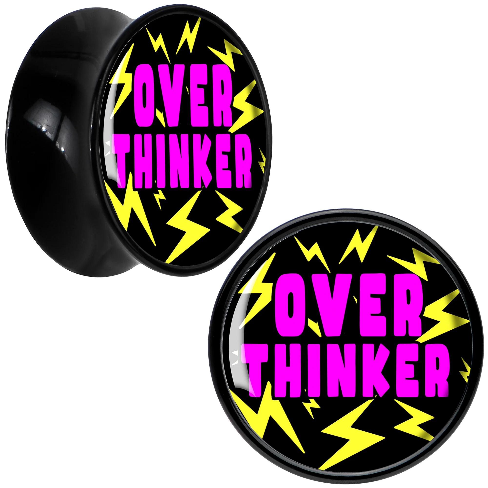 Over Thinker Impact Black Acrylic Saddle Plug Set by Onyx O - Image 8