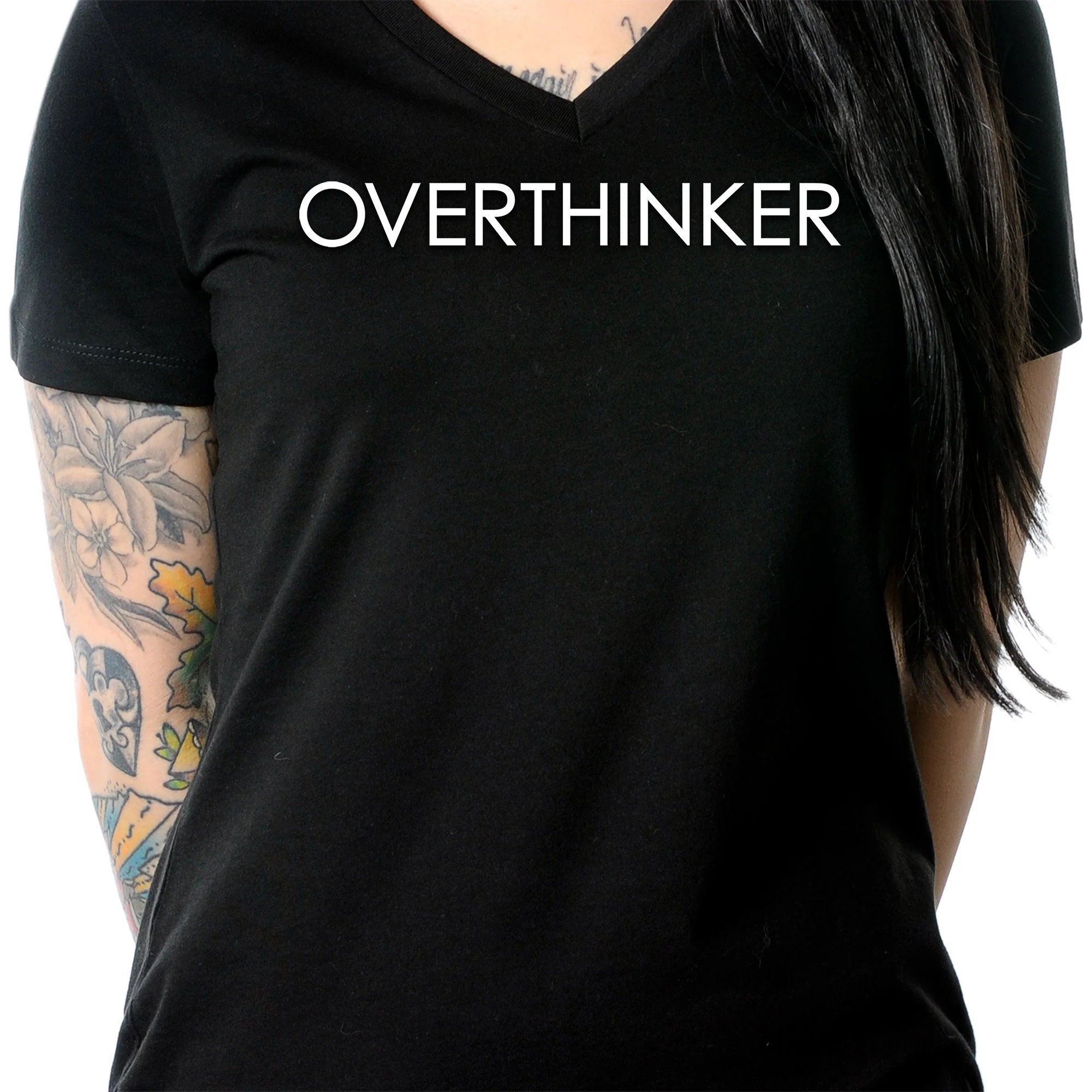 Overthinker Tapered V-Neck Tee Shirt - Image 6