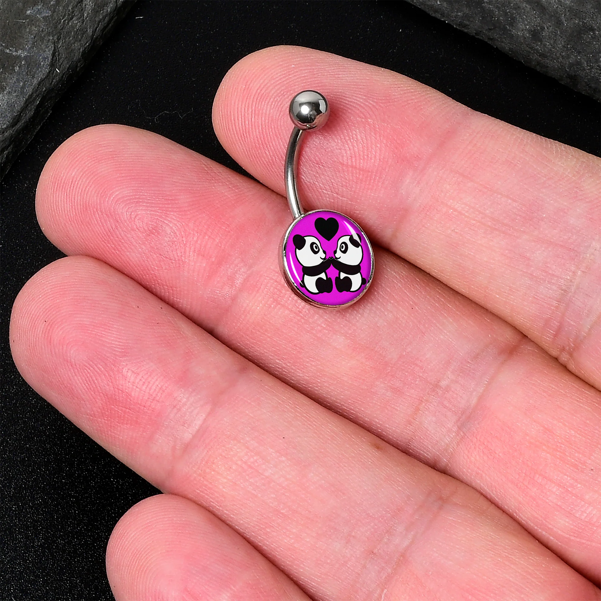 Panda Love Belly Ring by Onyx O - Image 2
