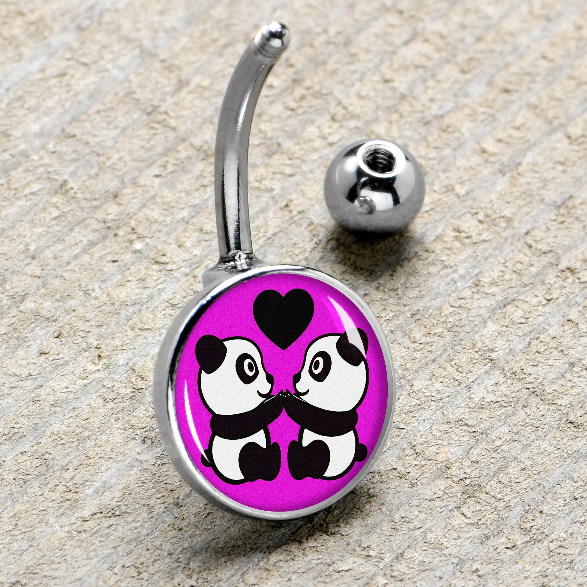 Panda Love Belly Ring by Onyx O - Image 4