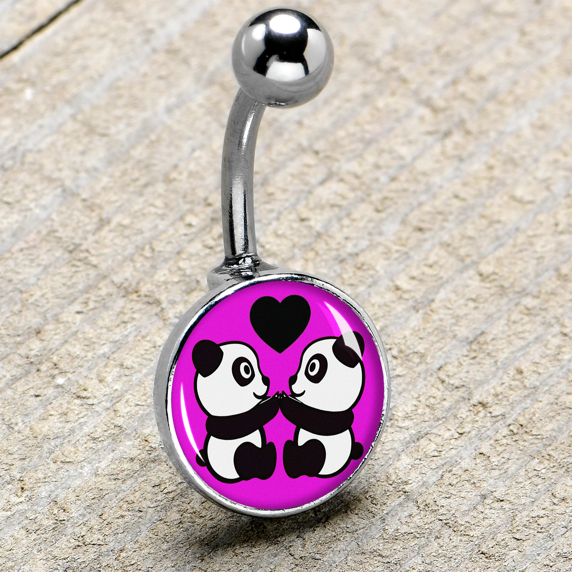 Panda Love Belly Ring by Onyx O - Image 8