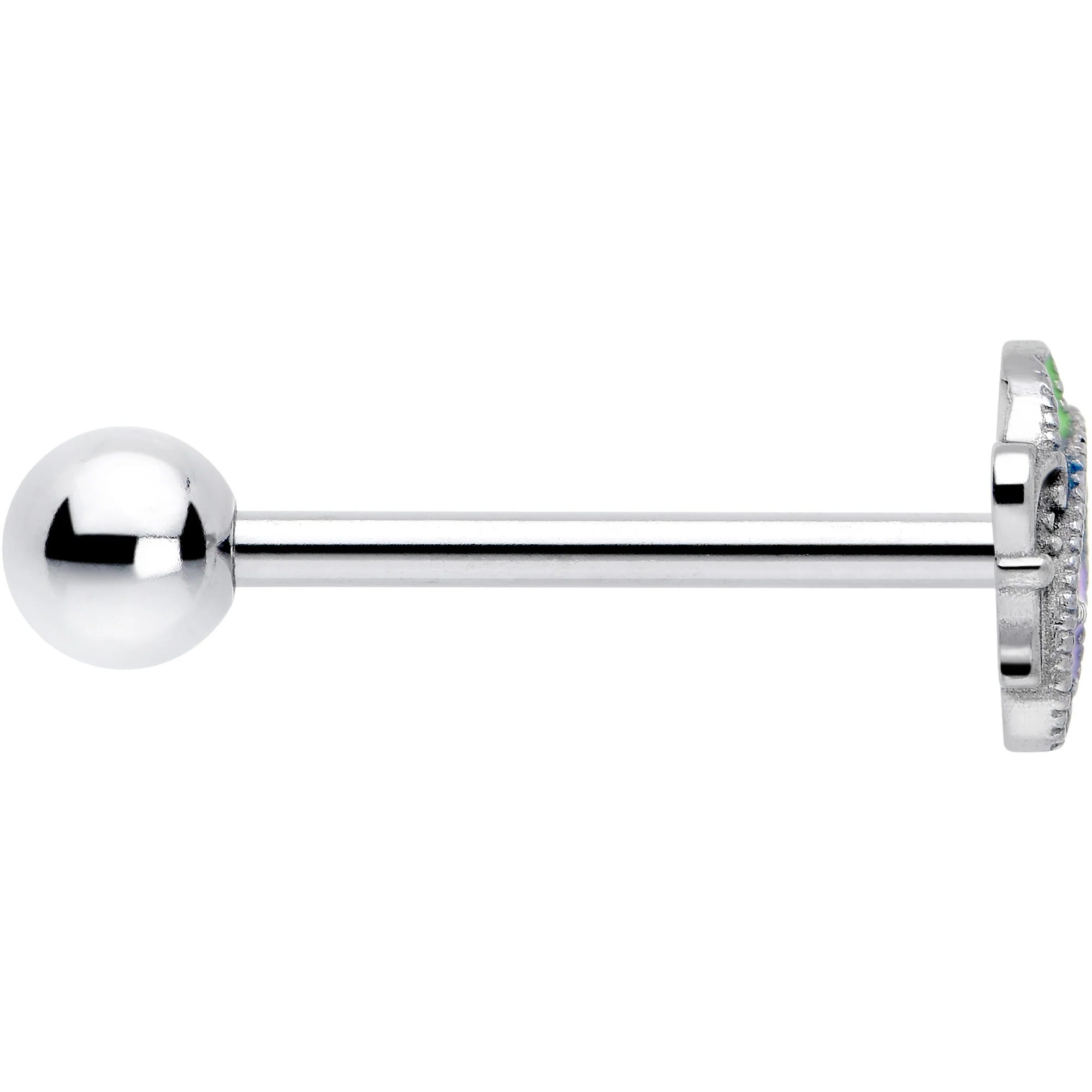 Pastel Profile Butterfly Barbell Tongue Ring - Image 4