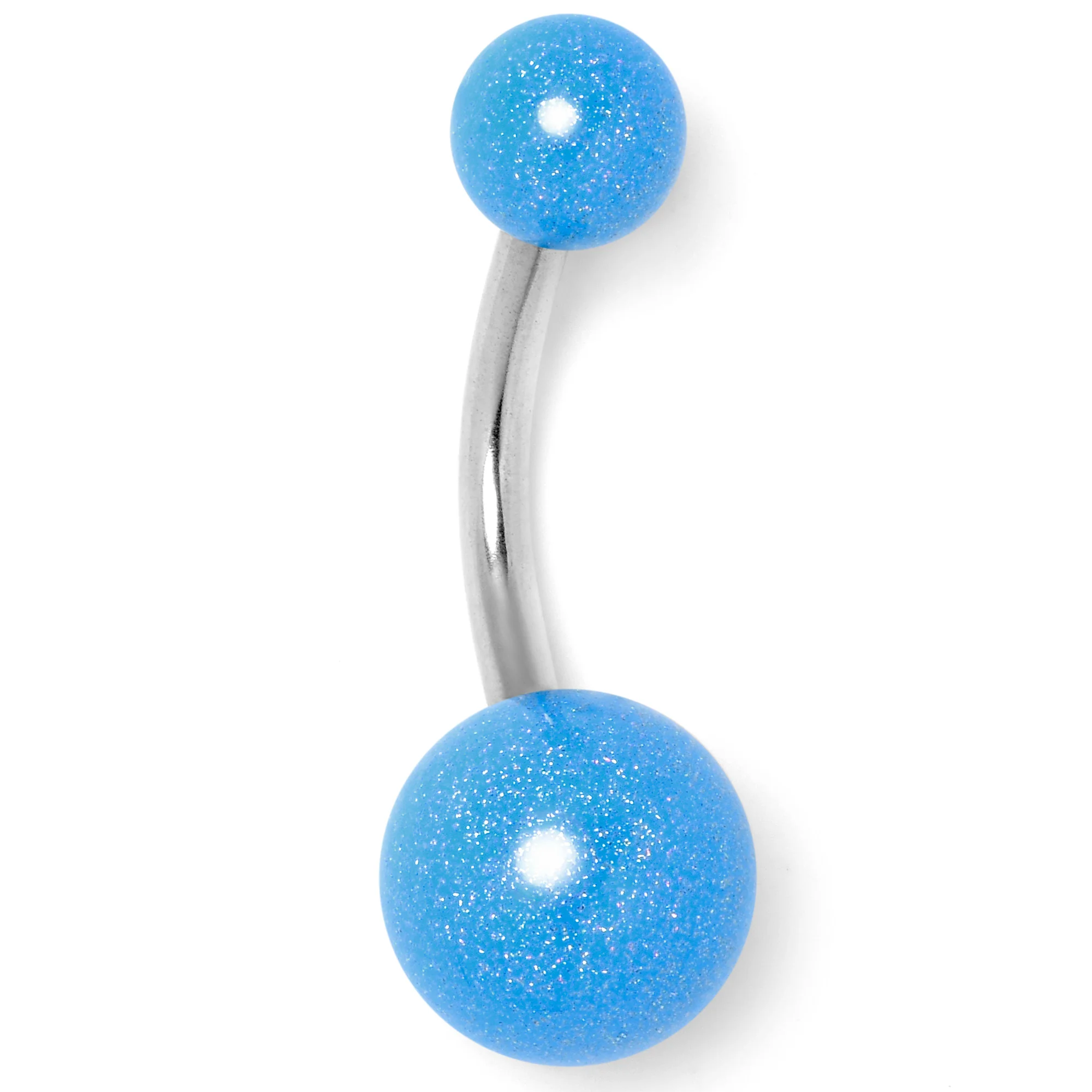 Pastel Shimmer Blue Ends Belly Ring - Image 3