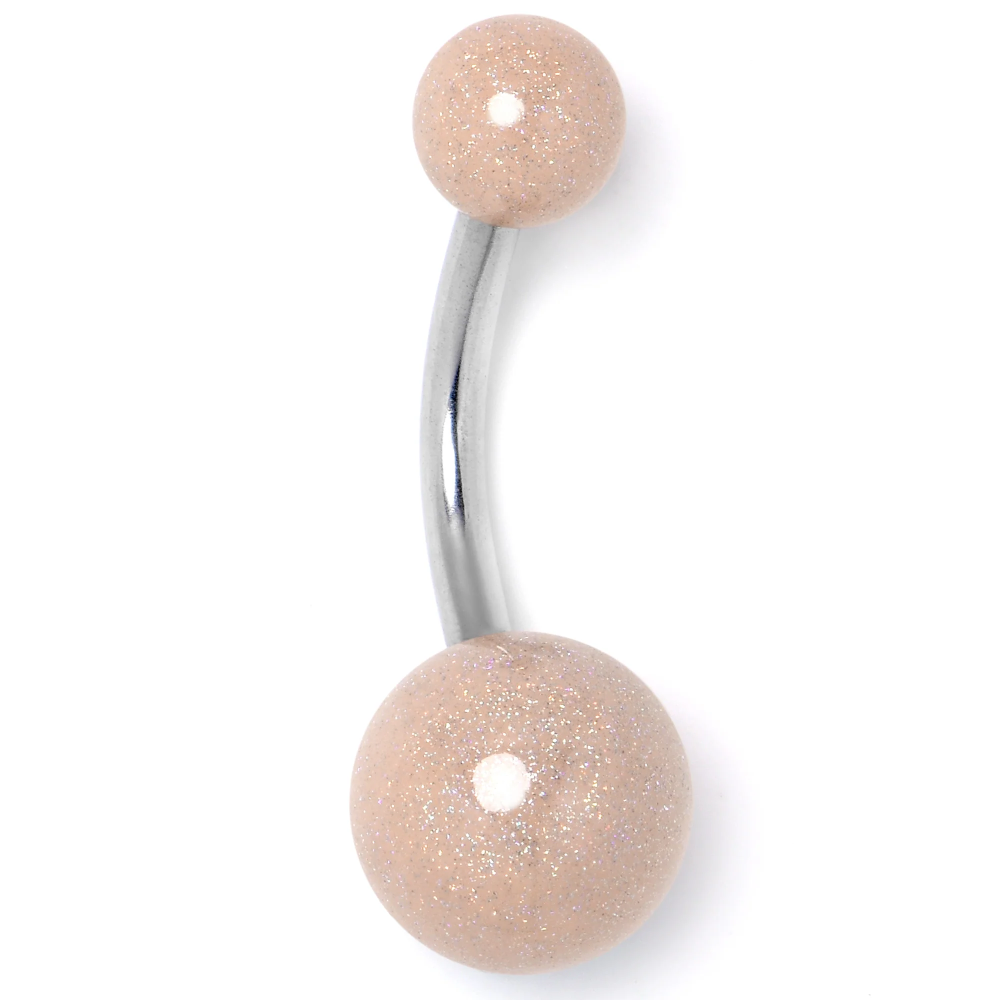 Pastel Shimmer Peach Ends Belly Ring - Image 3