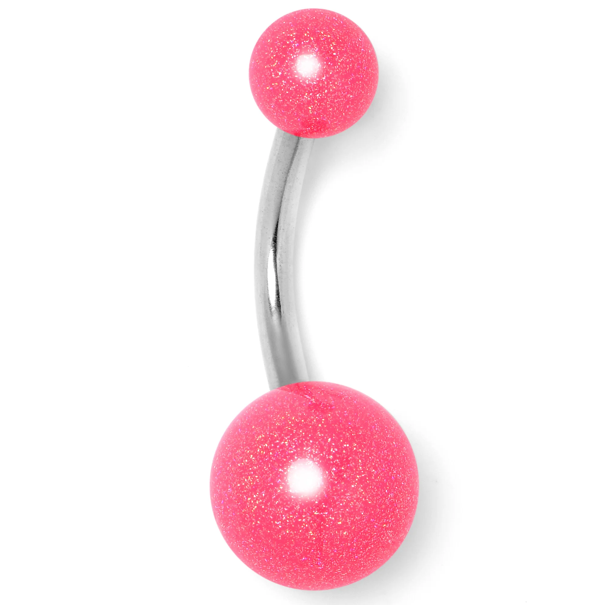 Pastel Shimmer Pink Ends Belly Ring - Image 3