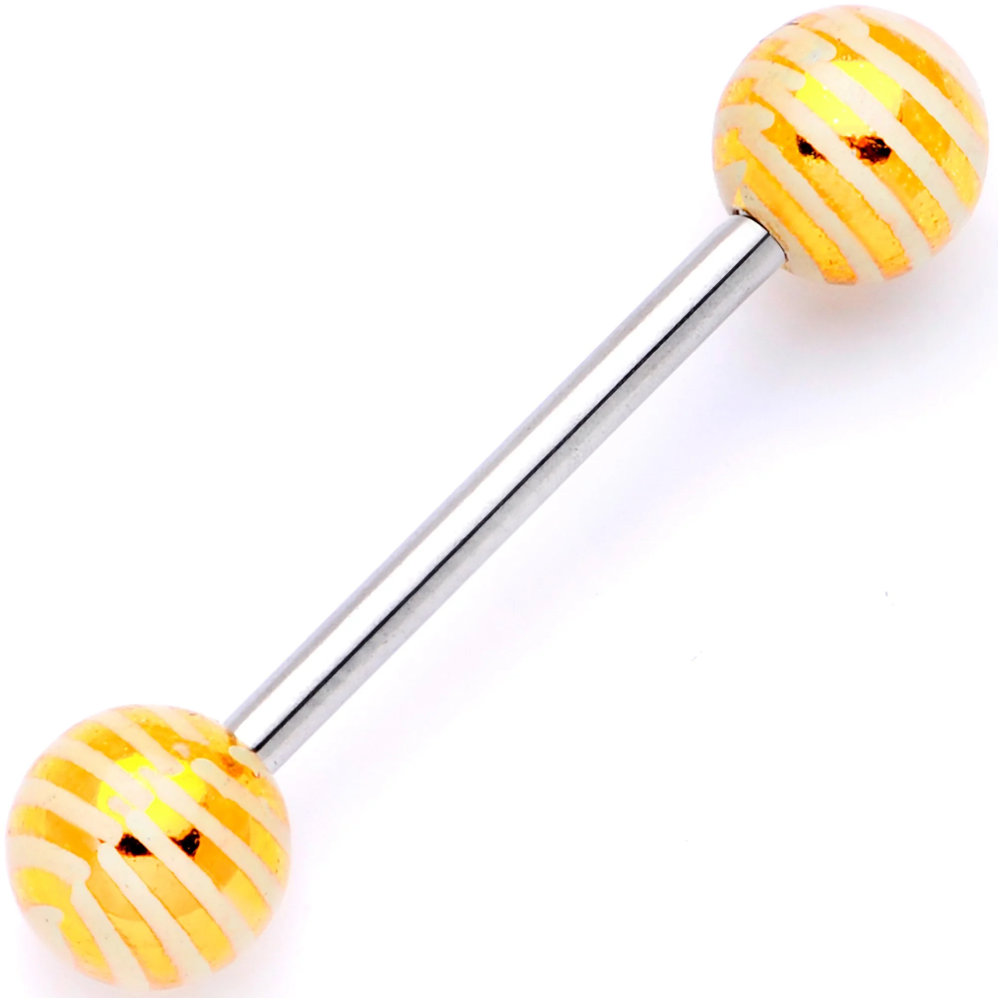 Pastel Stripes Party Barbell Tongue Ring Set of 4 - Image 5