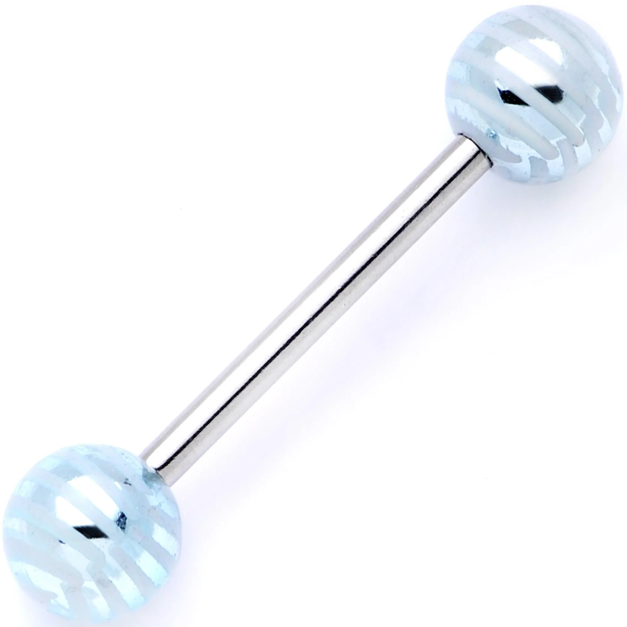 Pastel Stripes Party Barbell Tongue Ring Set of 4 - Image 7