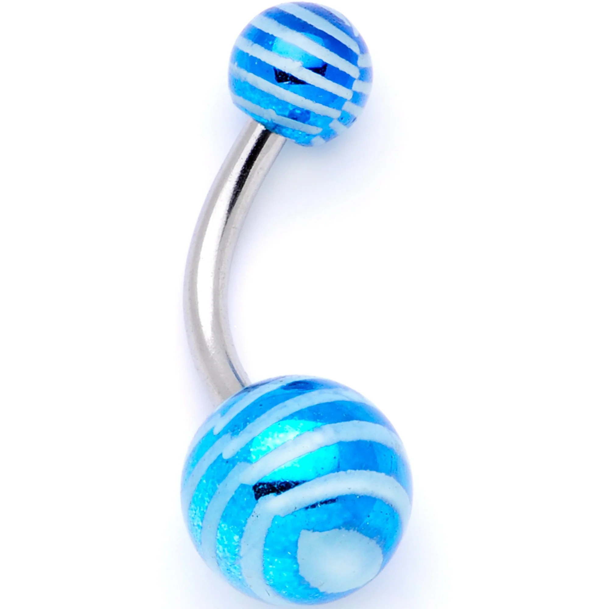 Pastel Stripes Party Pack Belly Ring Set of 4 - Image 4