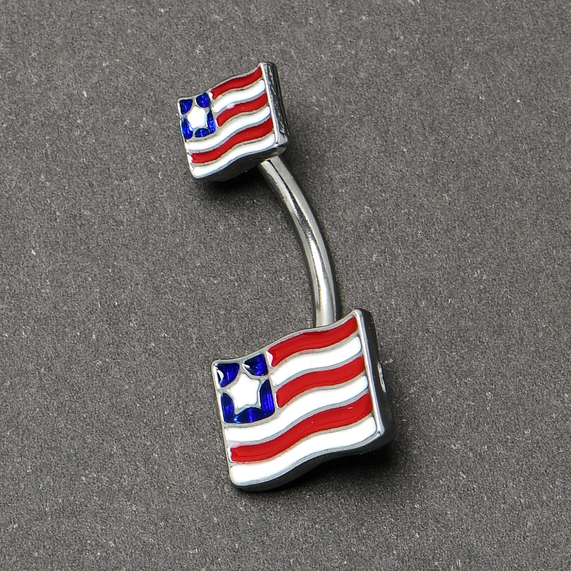 Patriotic Flag Double Mount Belly Ring - Image 4