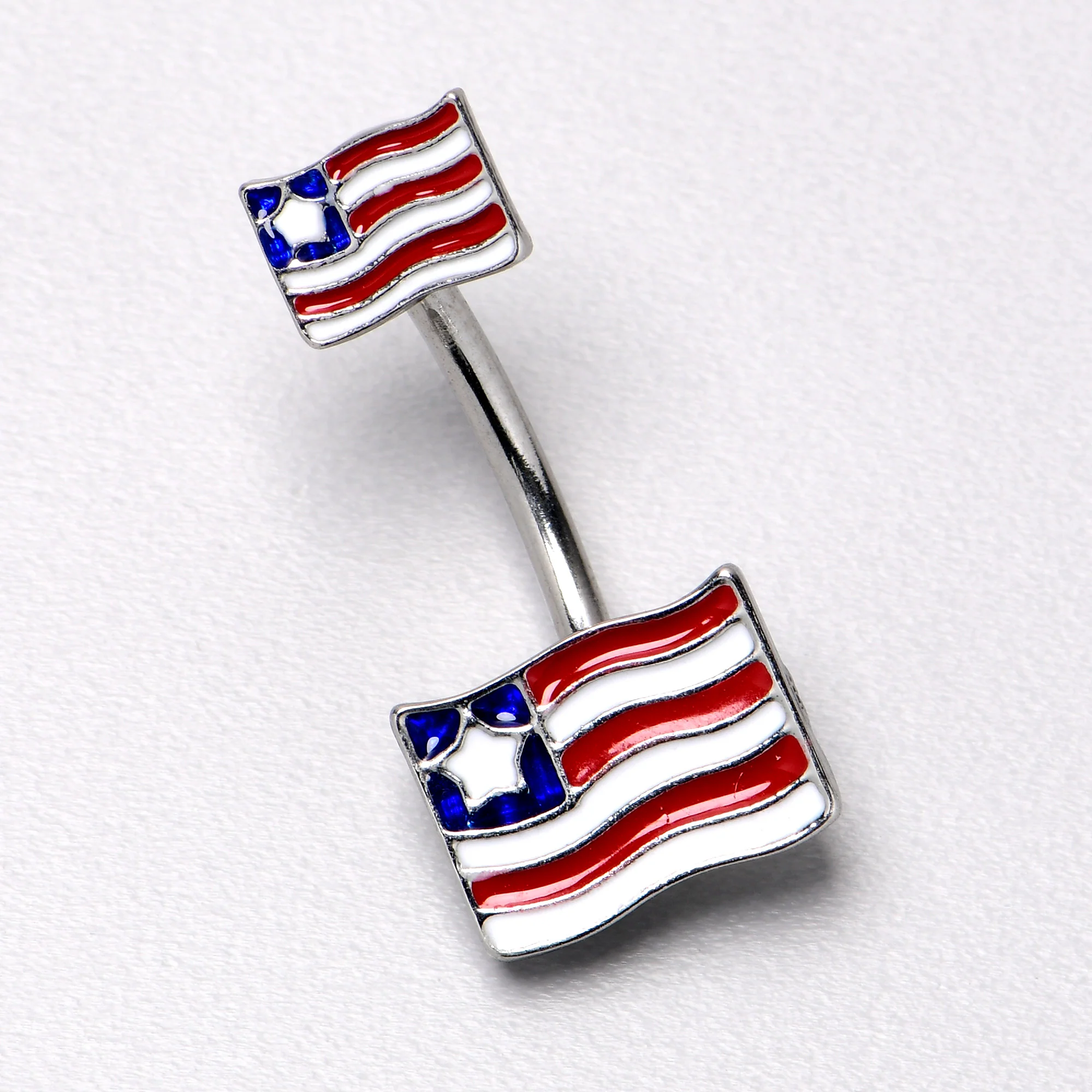 Patriotic Flag Double Mount Belly Ring - Image 5