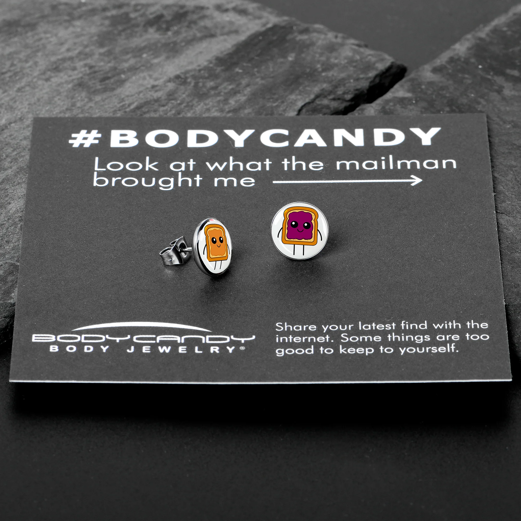 PB and J Peanut Butter and Jelly Sandwich Stud Earrings by Onyx O - Image 7