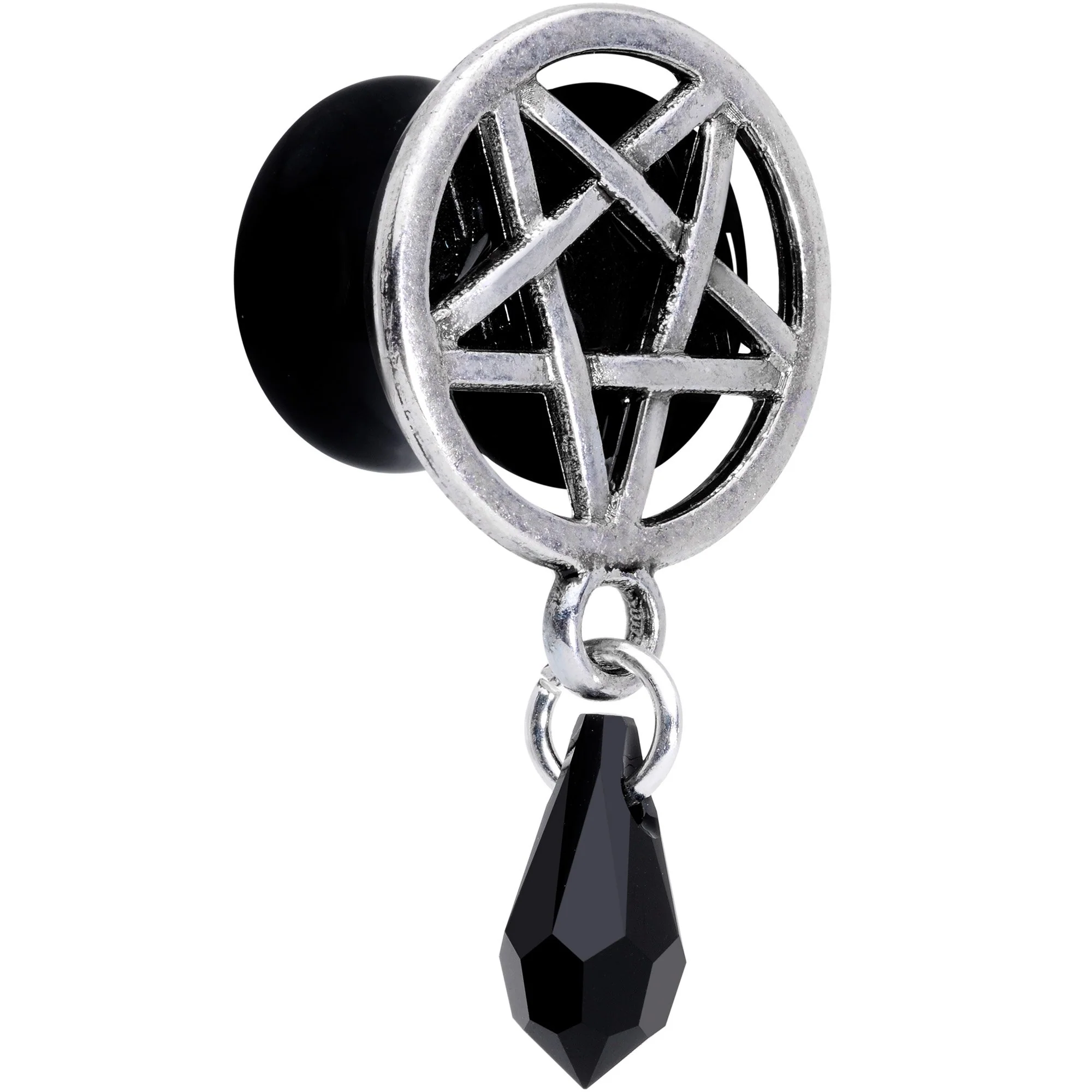 Pentagram Saddle Plug Set Created with Crystals 00G to 19mm - Image 2