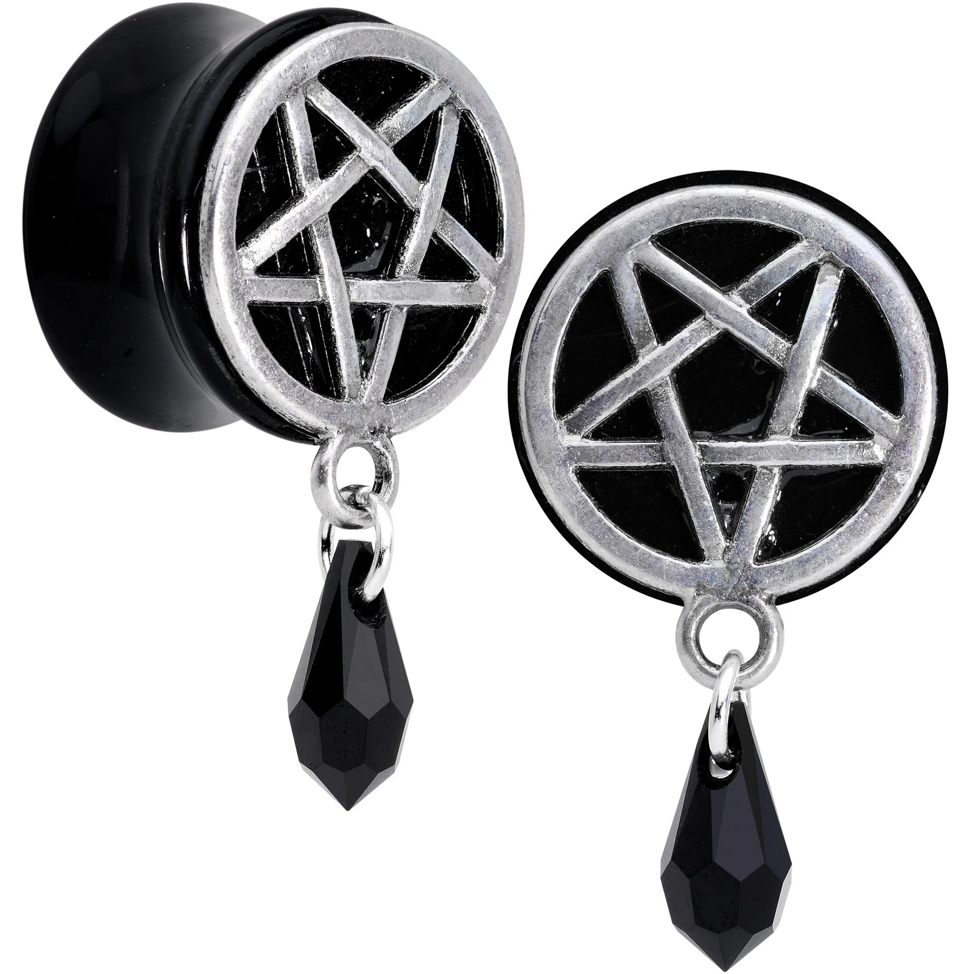 Pentagram Saddle Plug Set Created with Crystals 00G to 19mm - Image 7