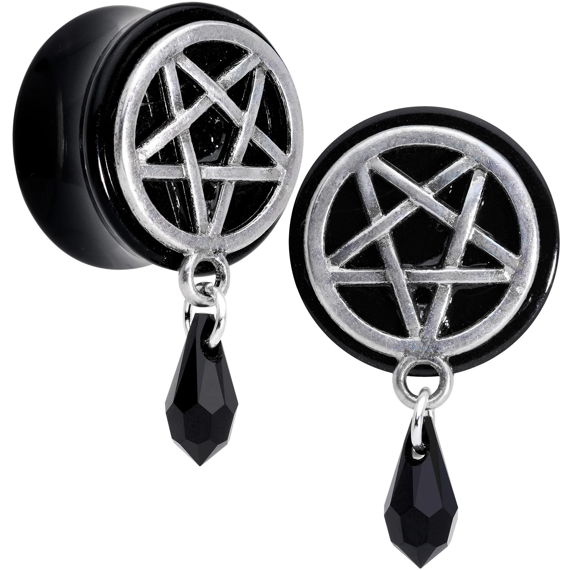Pentagram Saddle Plug Set Created with Crystals 00G to 19mm - Image 8