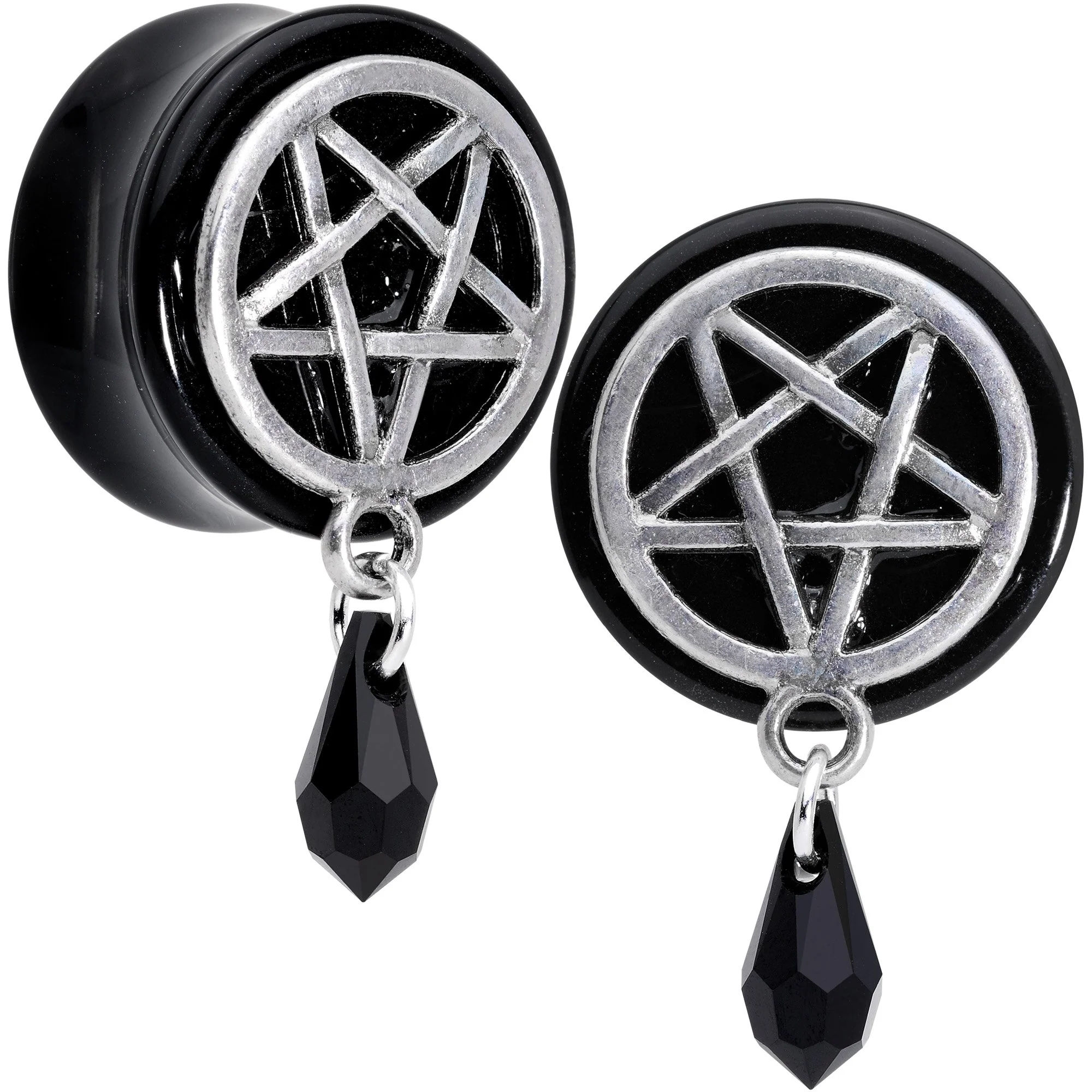 Pentagram Saddle Plug Set Created with Crystals 00G to 19mm - Image 9