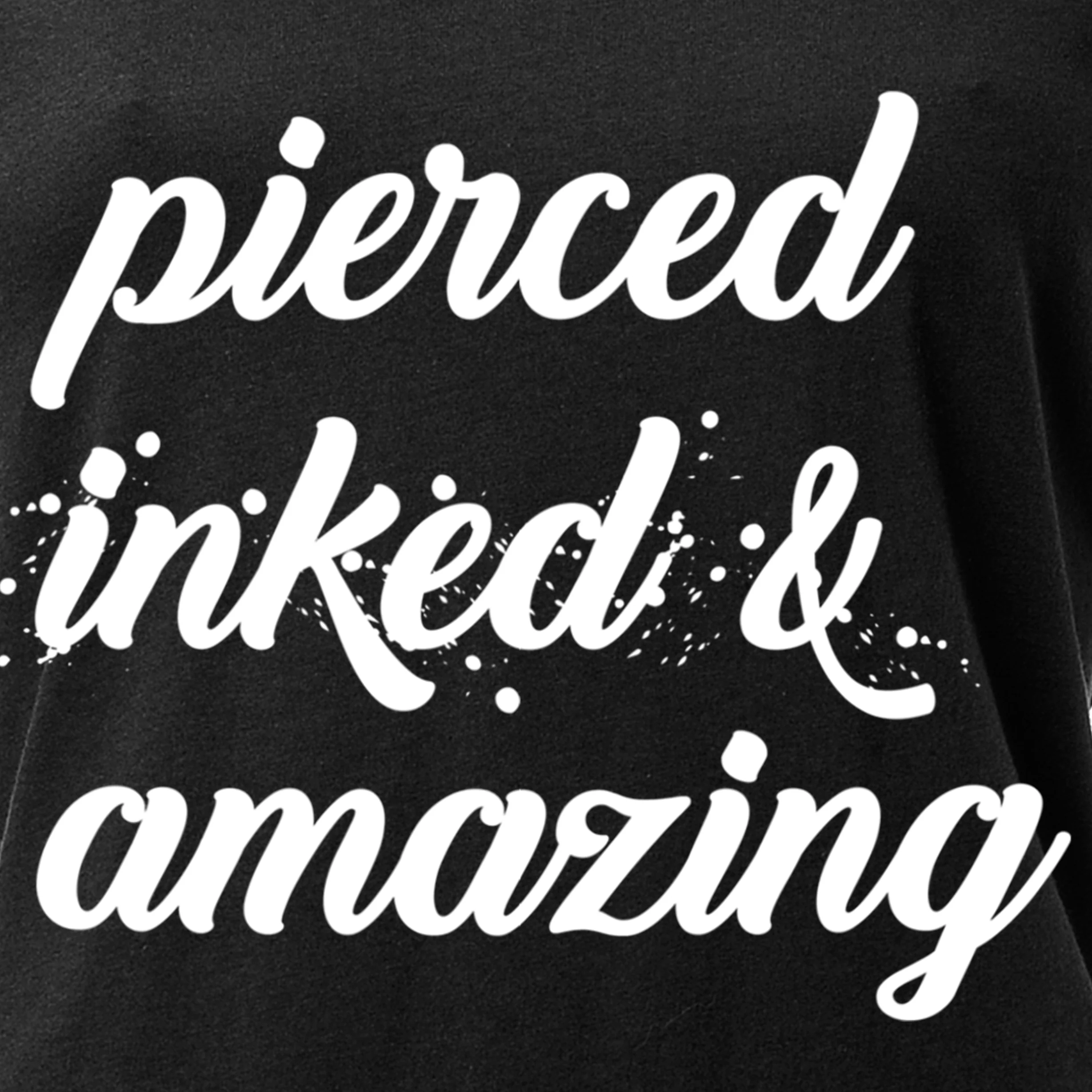 Pierced Inked & Amazing Black Tapered V-Neck Tee Shirt - Image 4