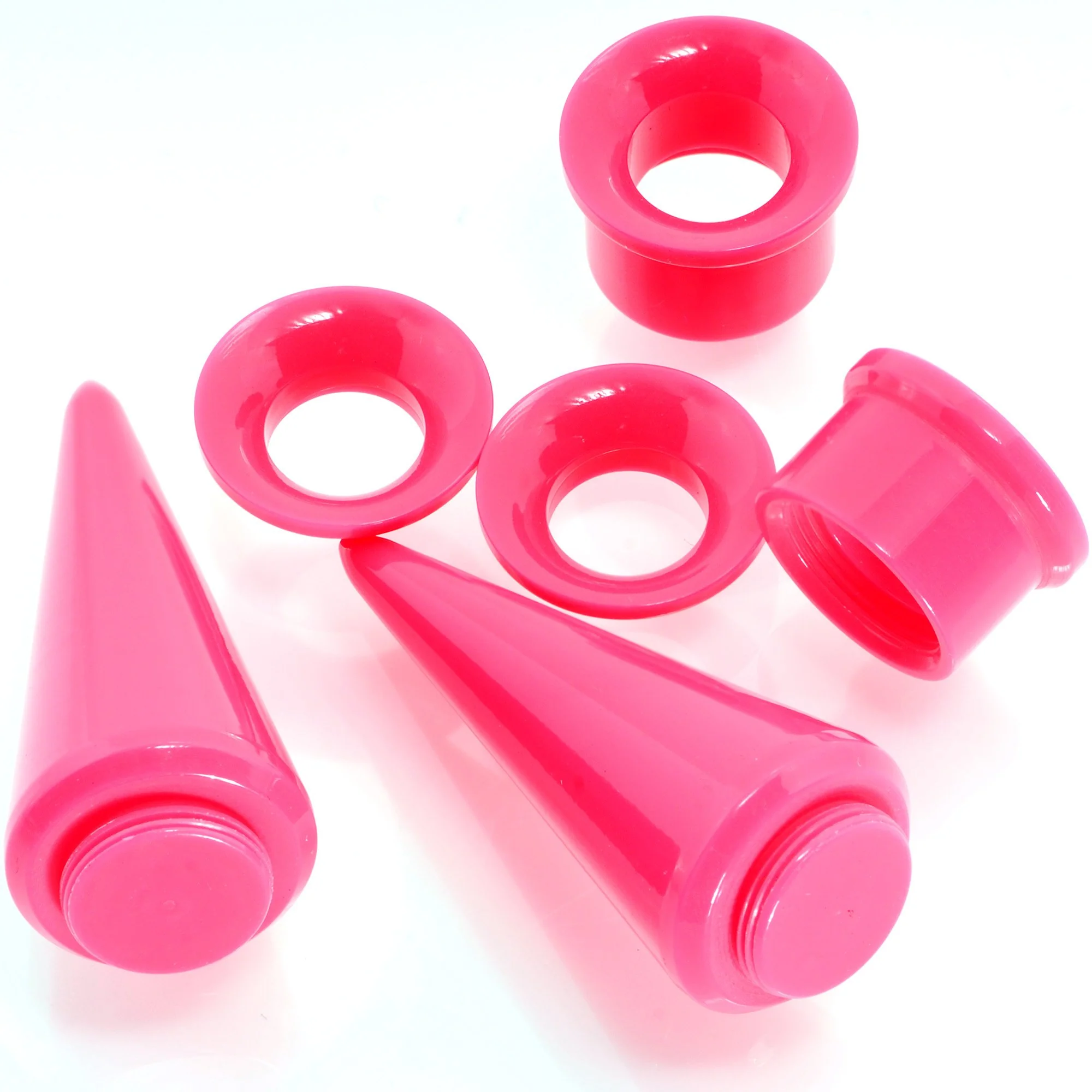 Pink 2 in 1 Interchangeable Screw Fit Plug and Taper Set - Image 4