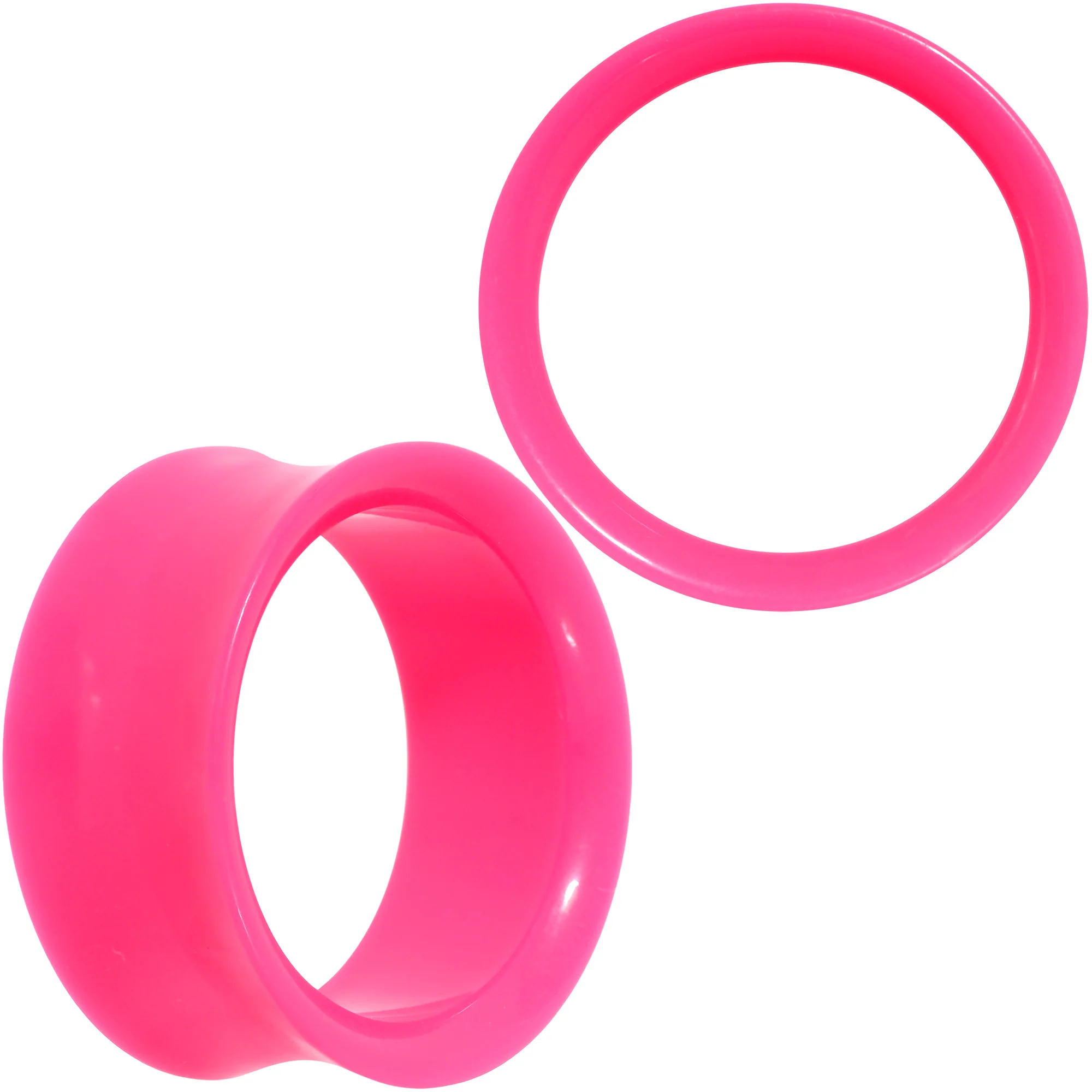 Pink Acrylic UV Saddle Tunnel Plug Set 12mm to 26mm - Image 13