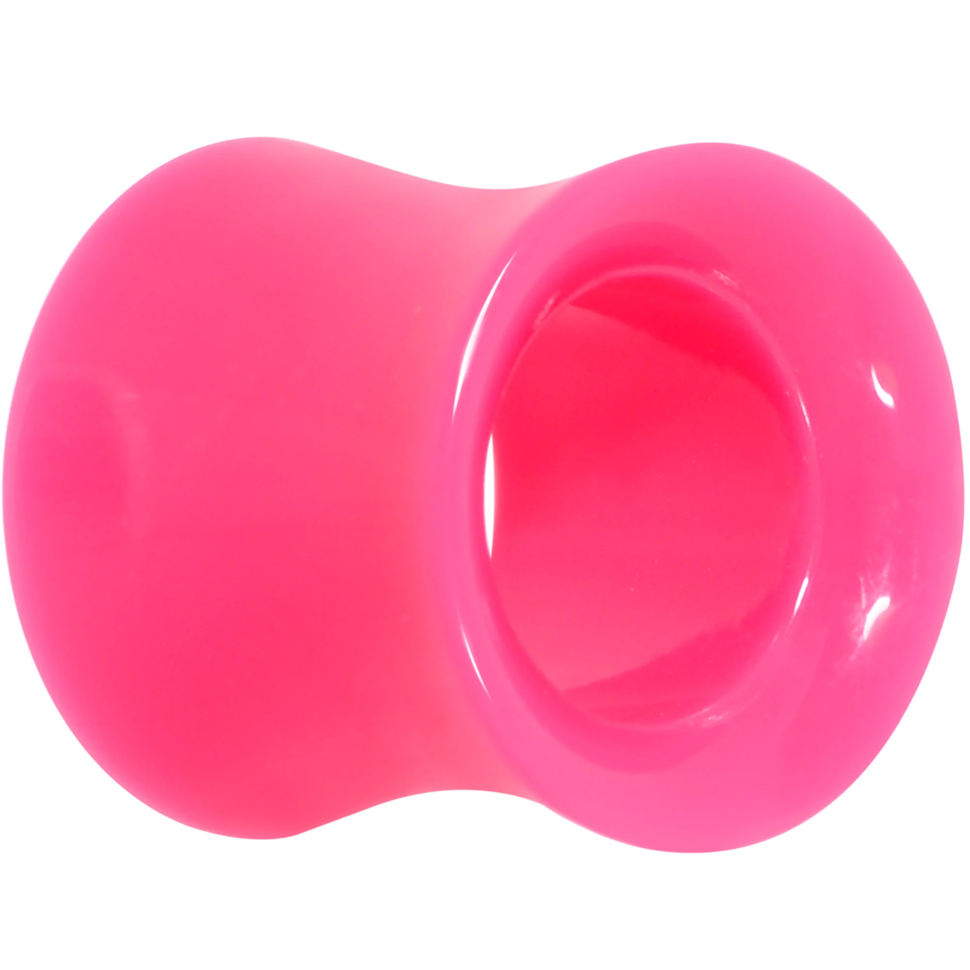 Pink Acrylic UV Saddle Tunnel Plug Set 12mm to 26mm - Image 3