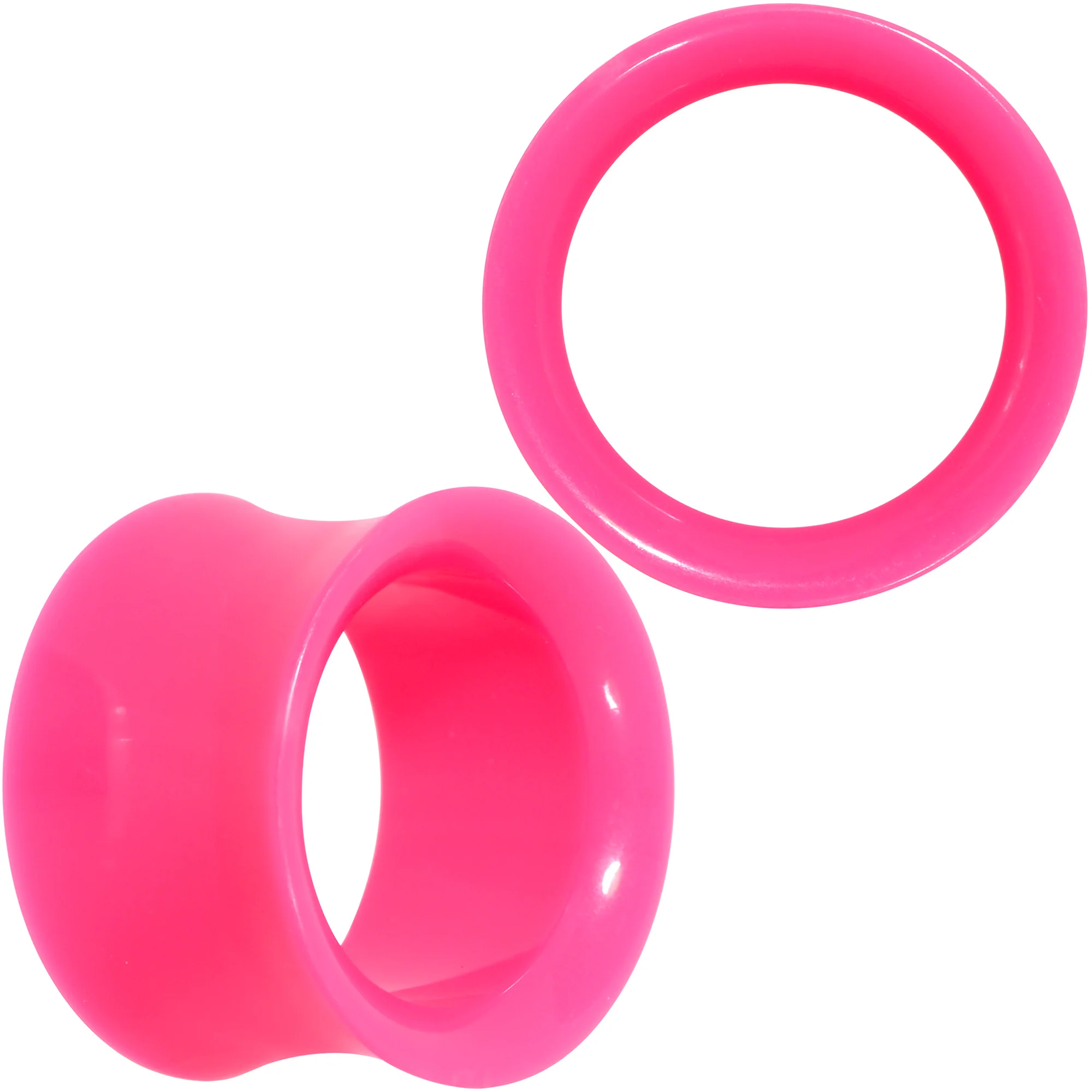 Pink Acrylic UV Saddle Tunnel Plug Set 12mm to 26mm - Image 9