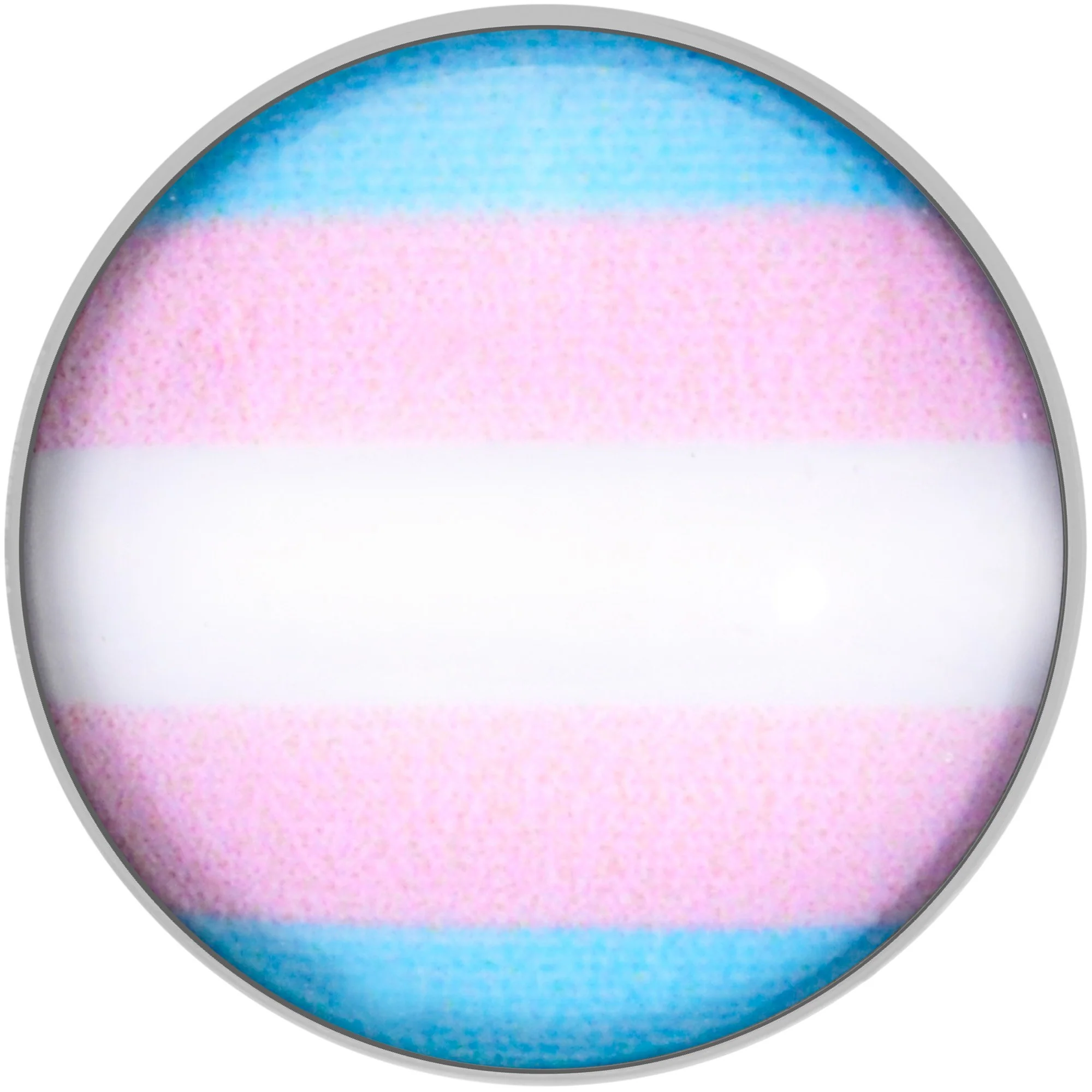 Pink Blue White Transgender Pride Flag Barbell Tongue Ring - Image 2